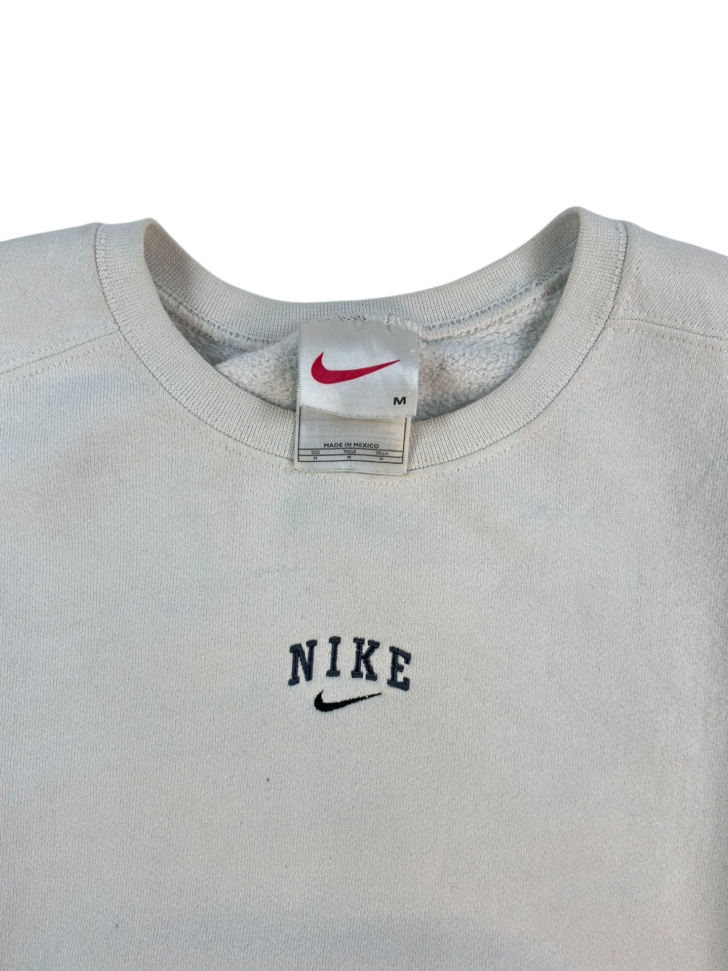(M) 90's White Nike Crewneck