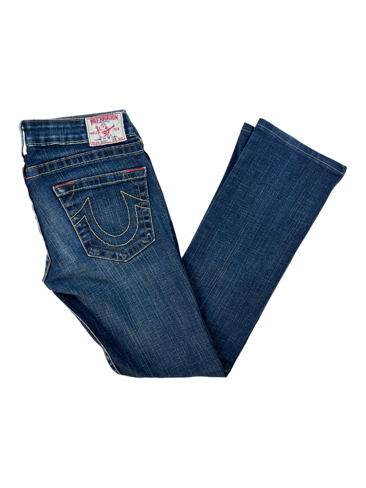 (29) True Religion Dark Wash Johnny Jeans