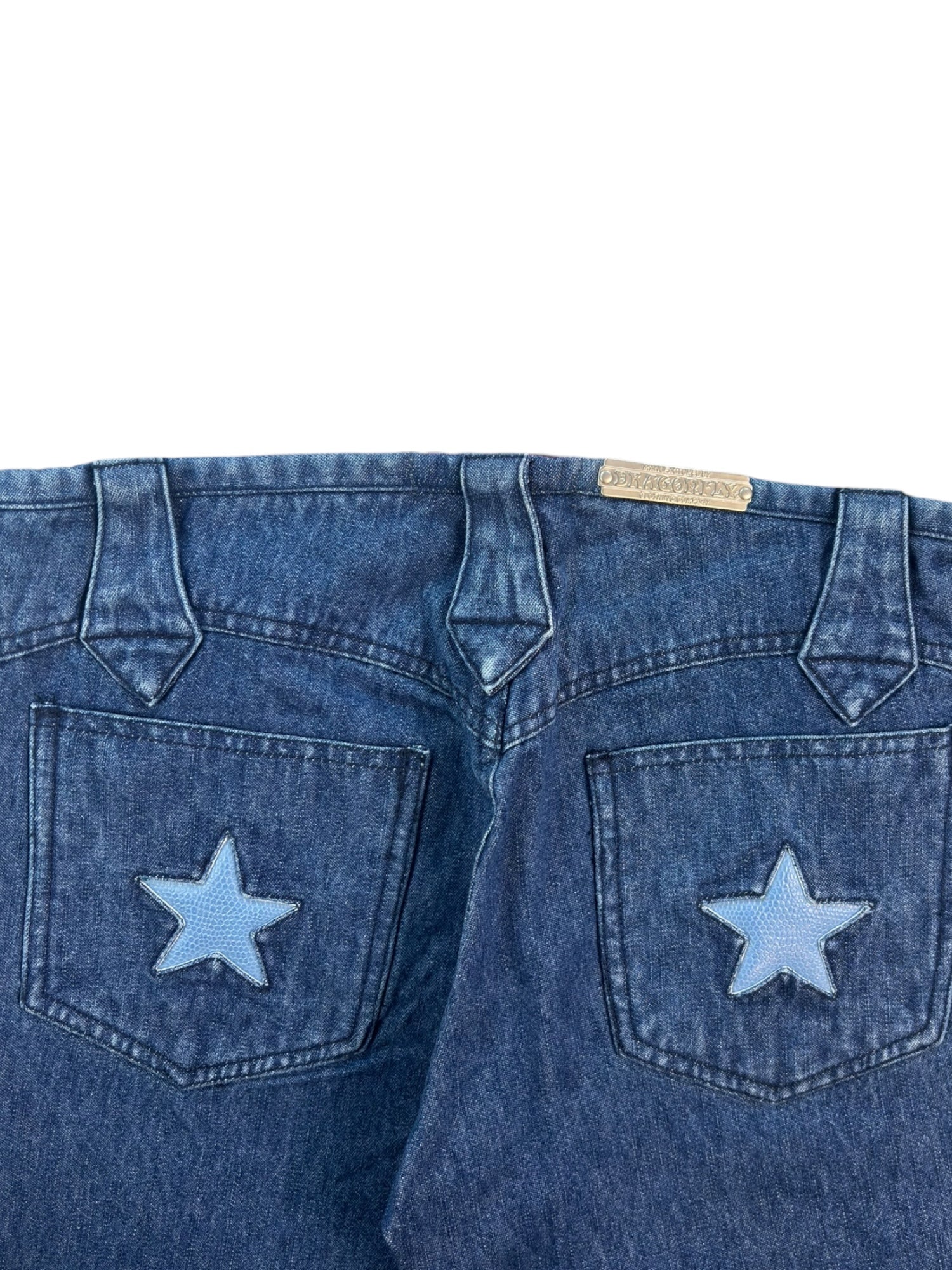 (27) Dragonfly Star Detailed Flare Jeans