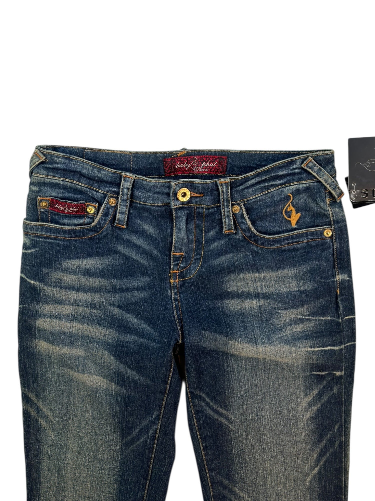 (27) Baby Phat Embroidered Logo  Boot-cut Jeans