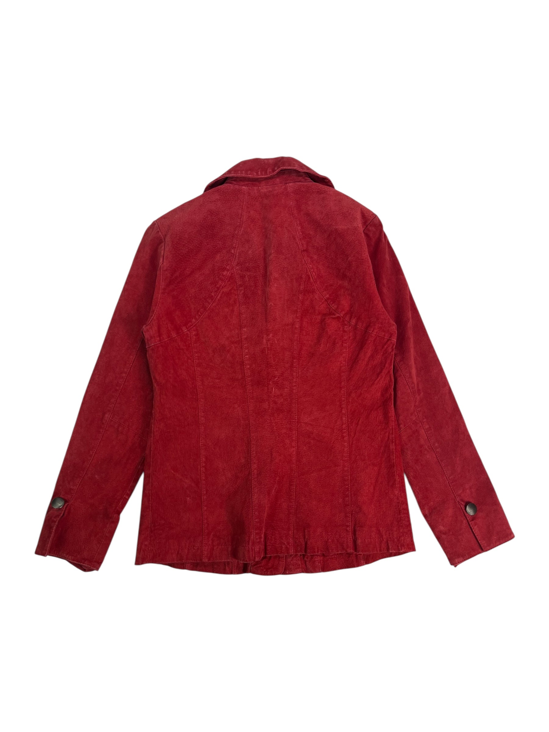 (S) Live a Little Red Suede Jacket