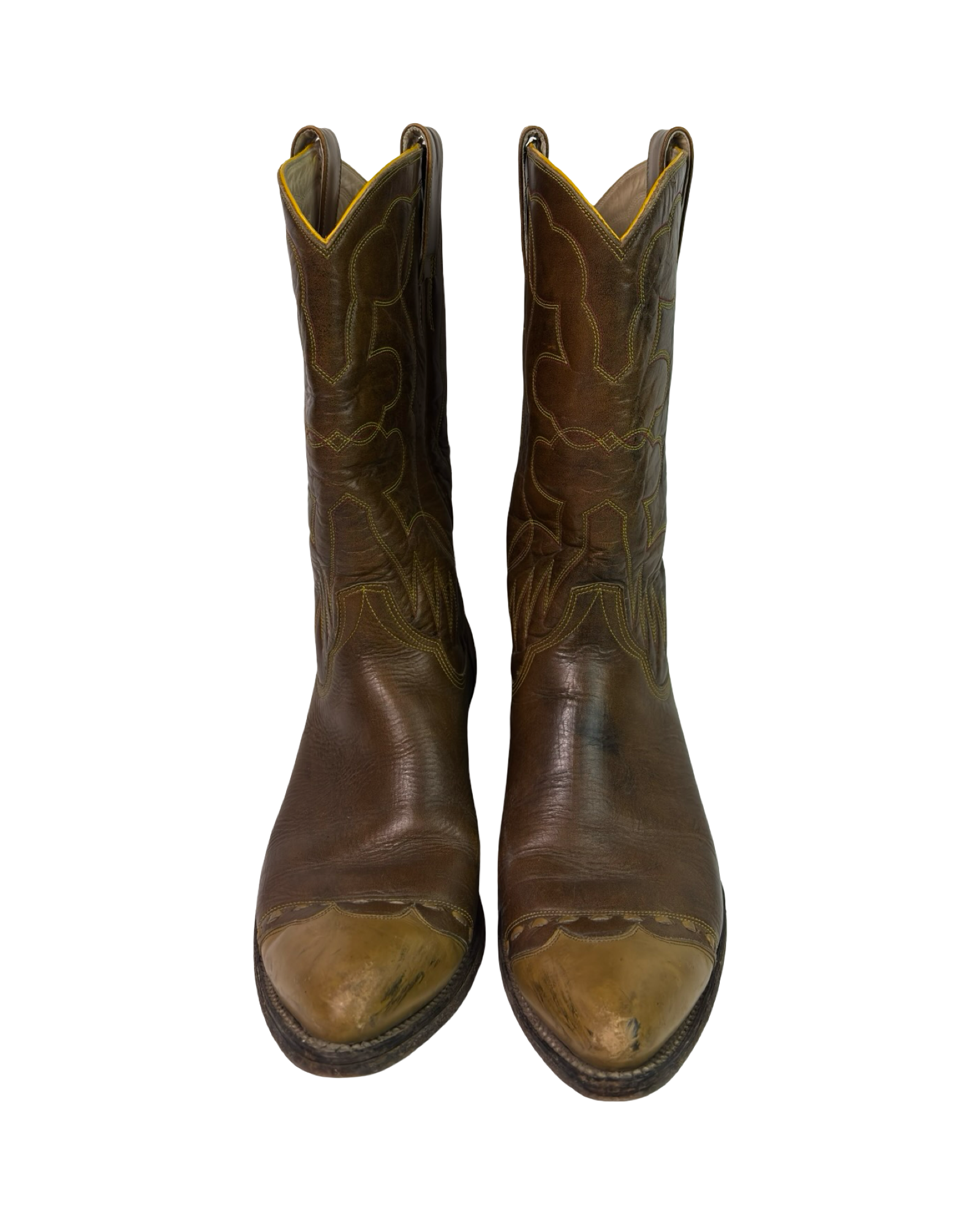 (9.5/10) Vintage Tan/Brown Cowboy Boots