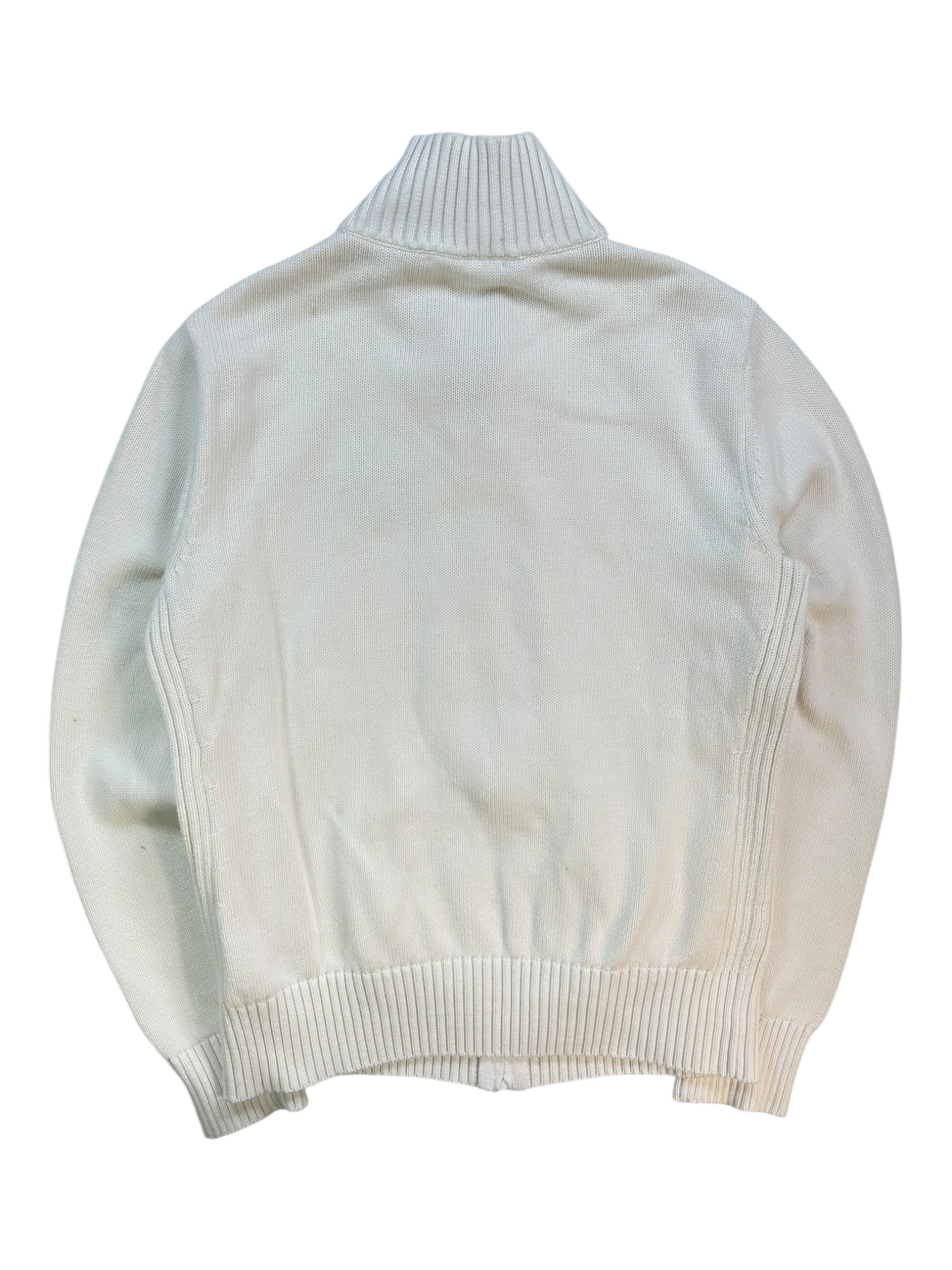 (M) Ralph Lauren Active Knit Zip Up White