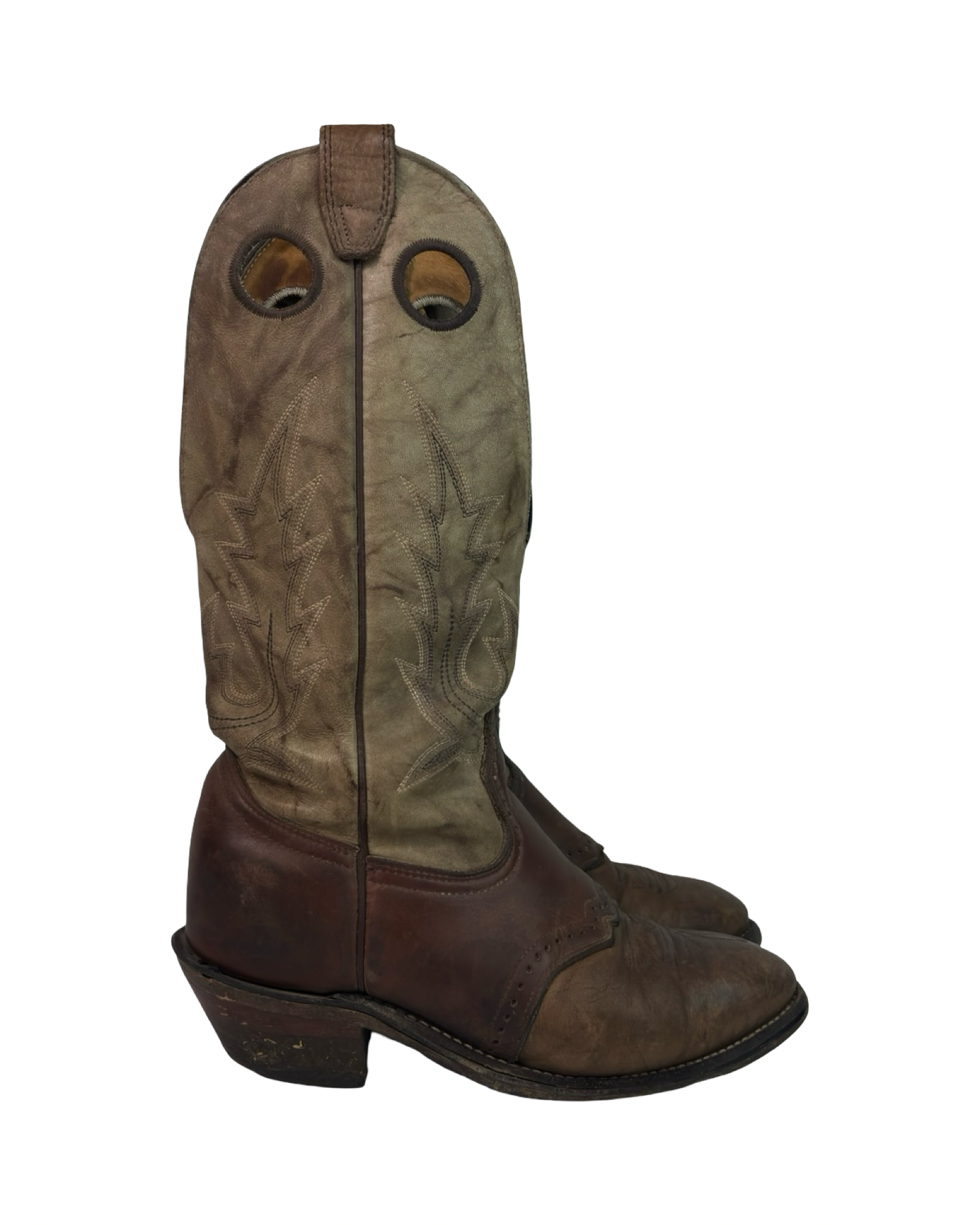 (6.5) Vintage Leather Canadian Made Cowboy Boots