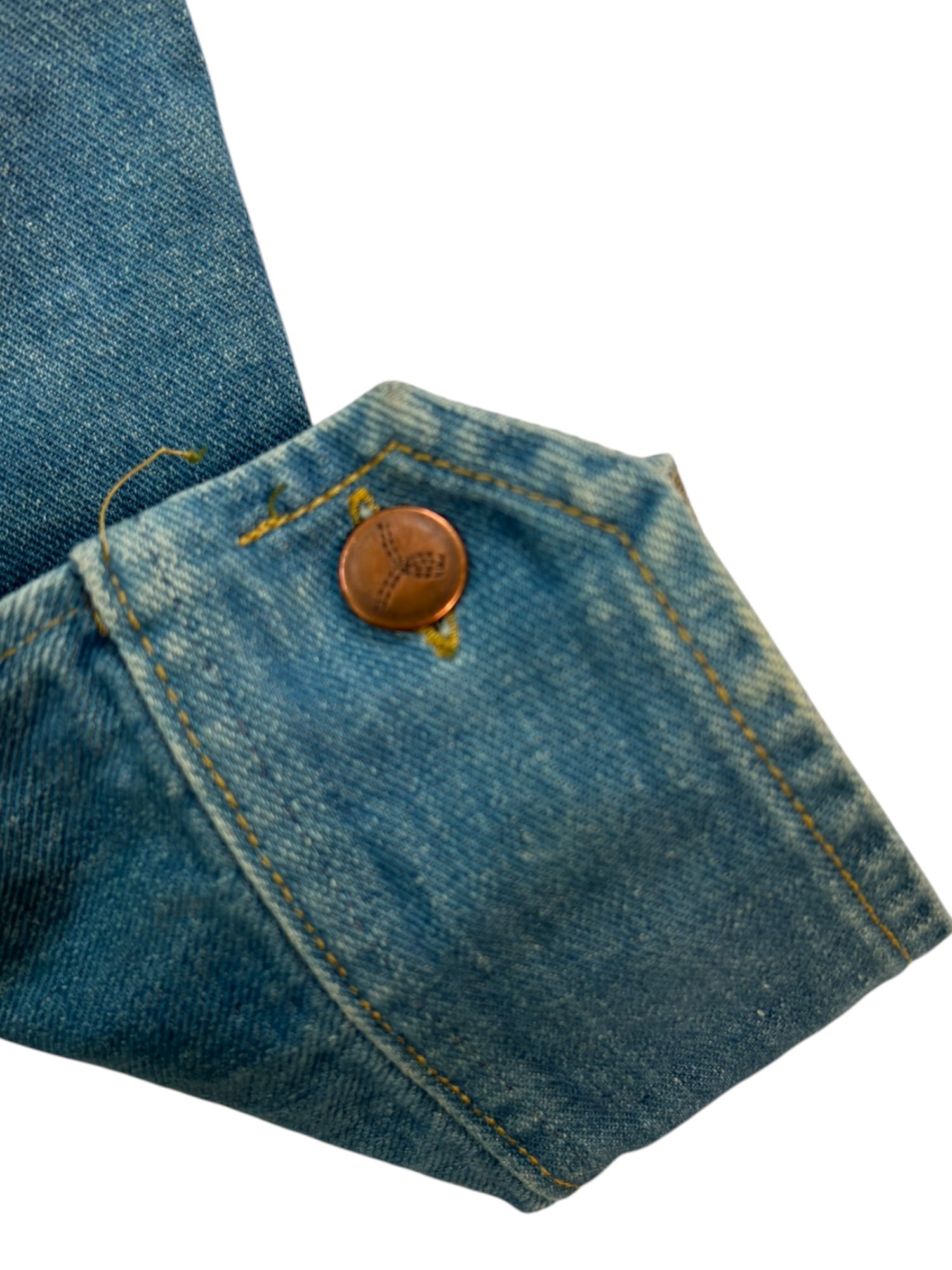 (M) 70&#39;s GWG scrubbies Denim Button-up