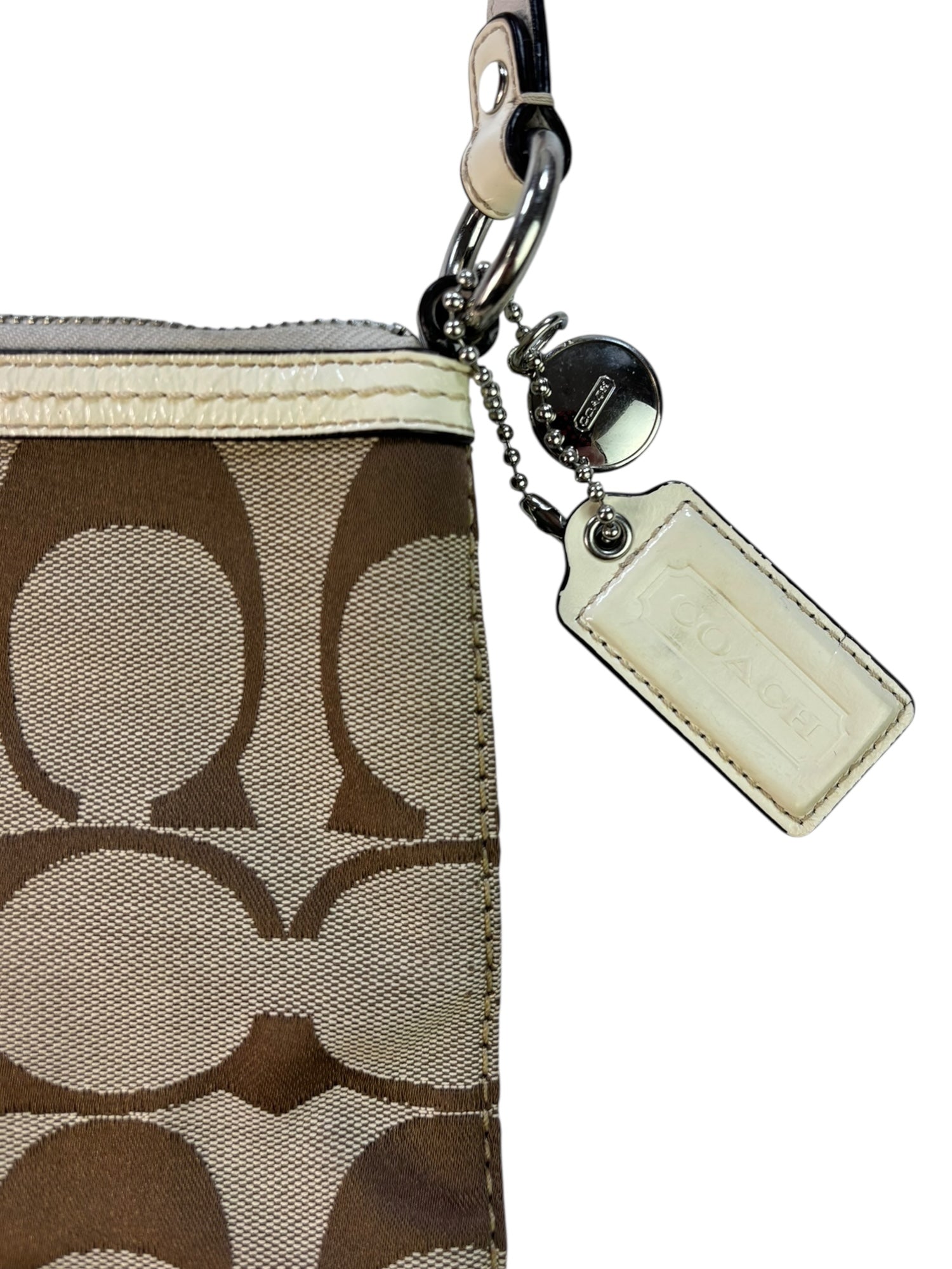 (O/S) Coach Signature Stripe Handbag