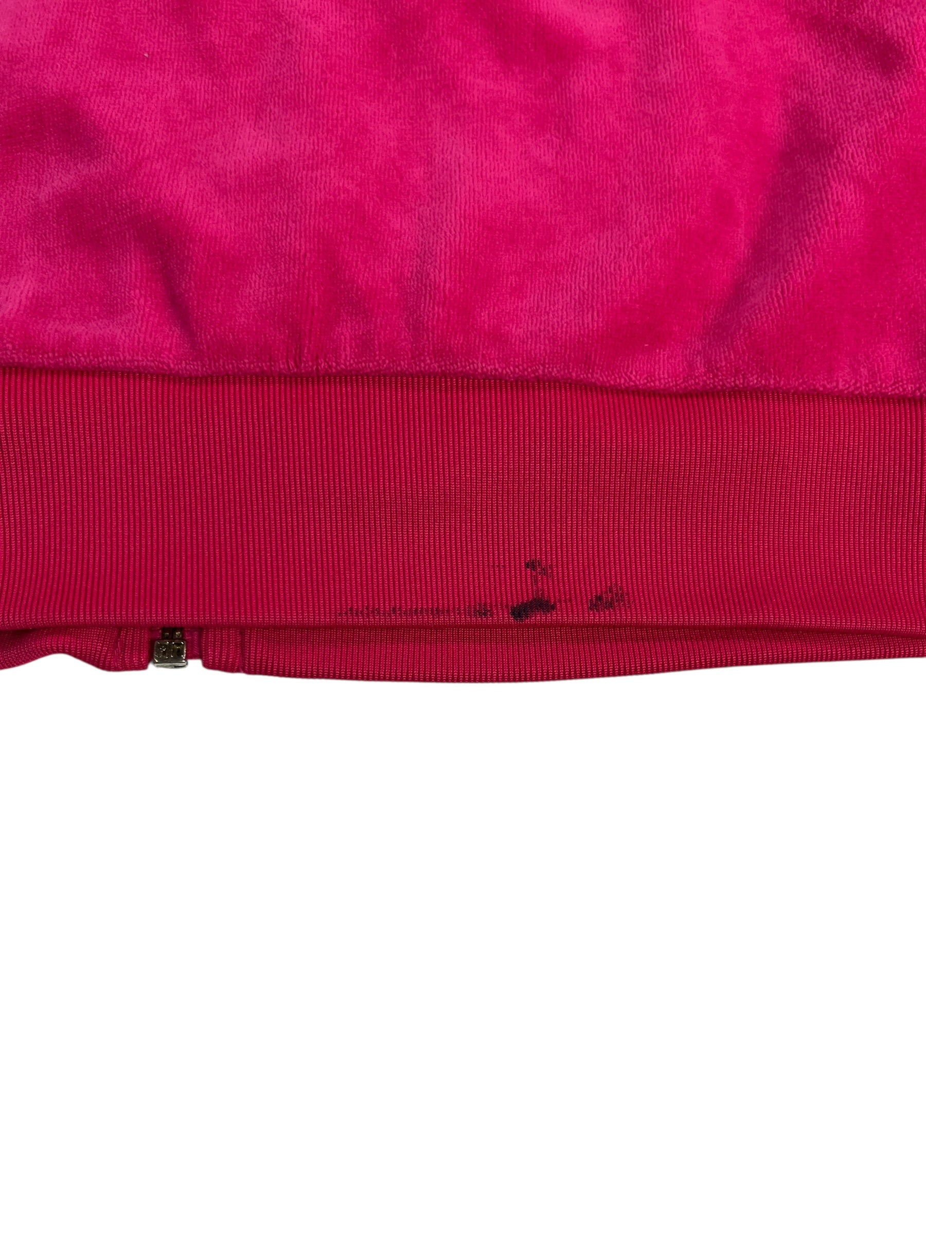 (S) Hot Pink Juicy Couture Velour Zip-up Hoodie