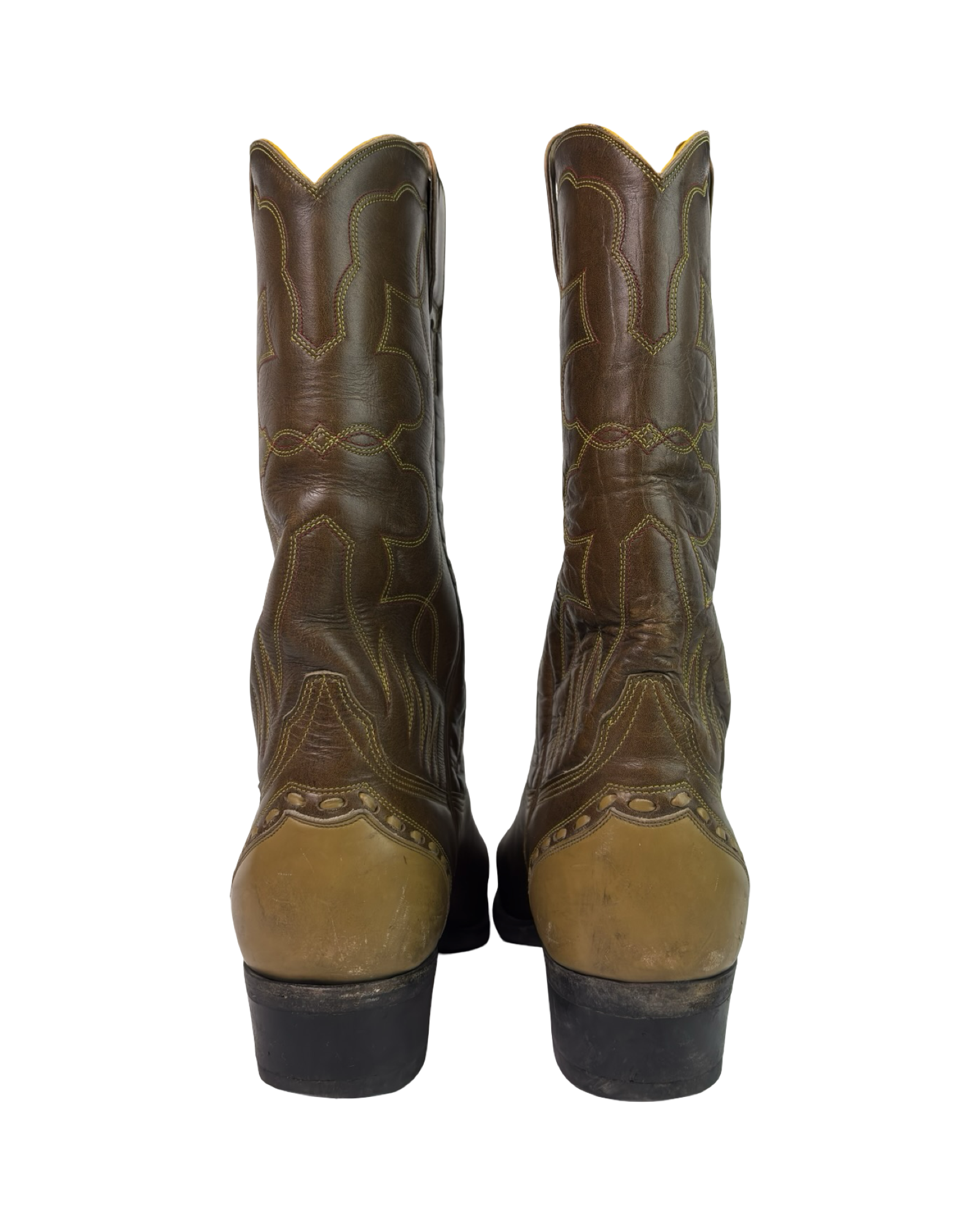 (9.5/10) Vintage Tan/Brown Cowboy Boots