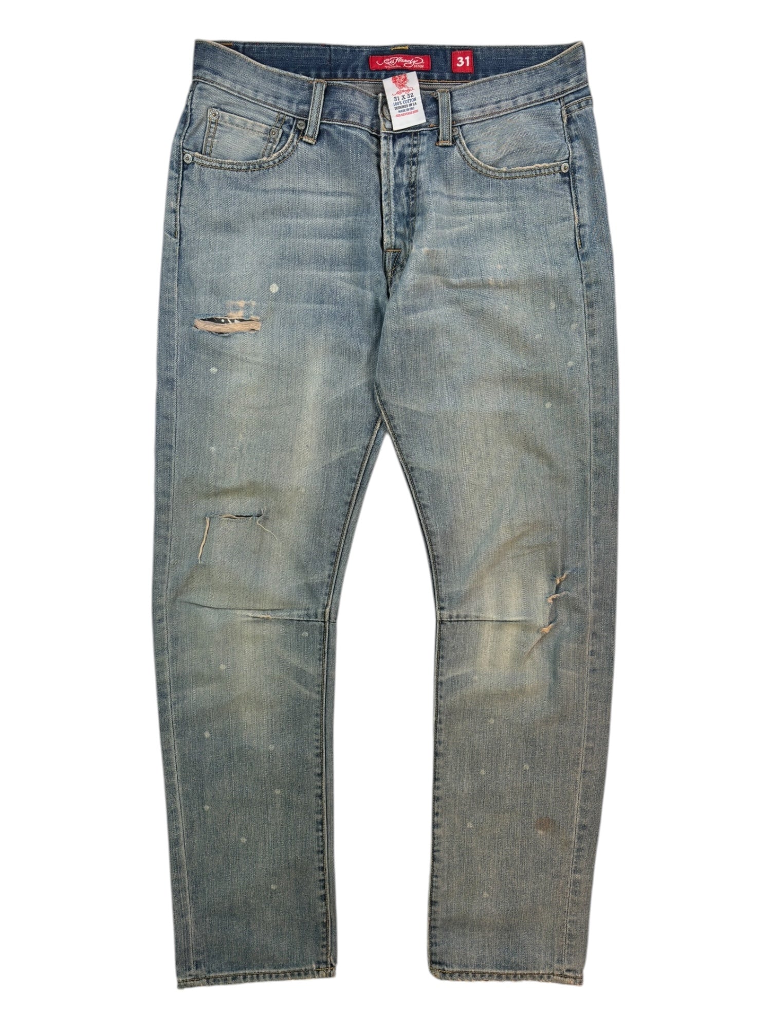 (31) Ed Hardy Skull Embroidered Denim