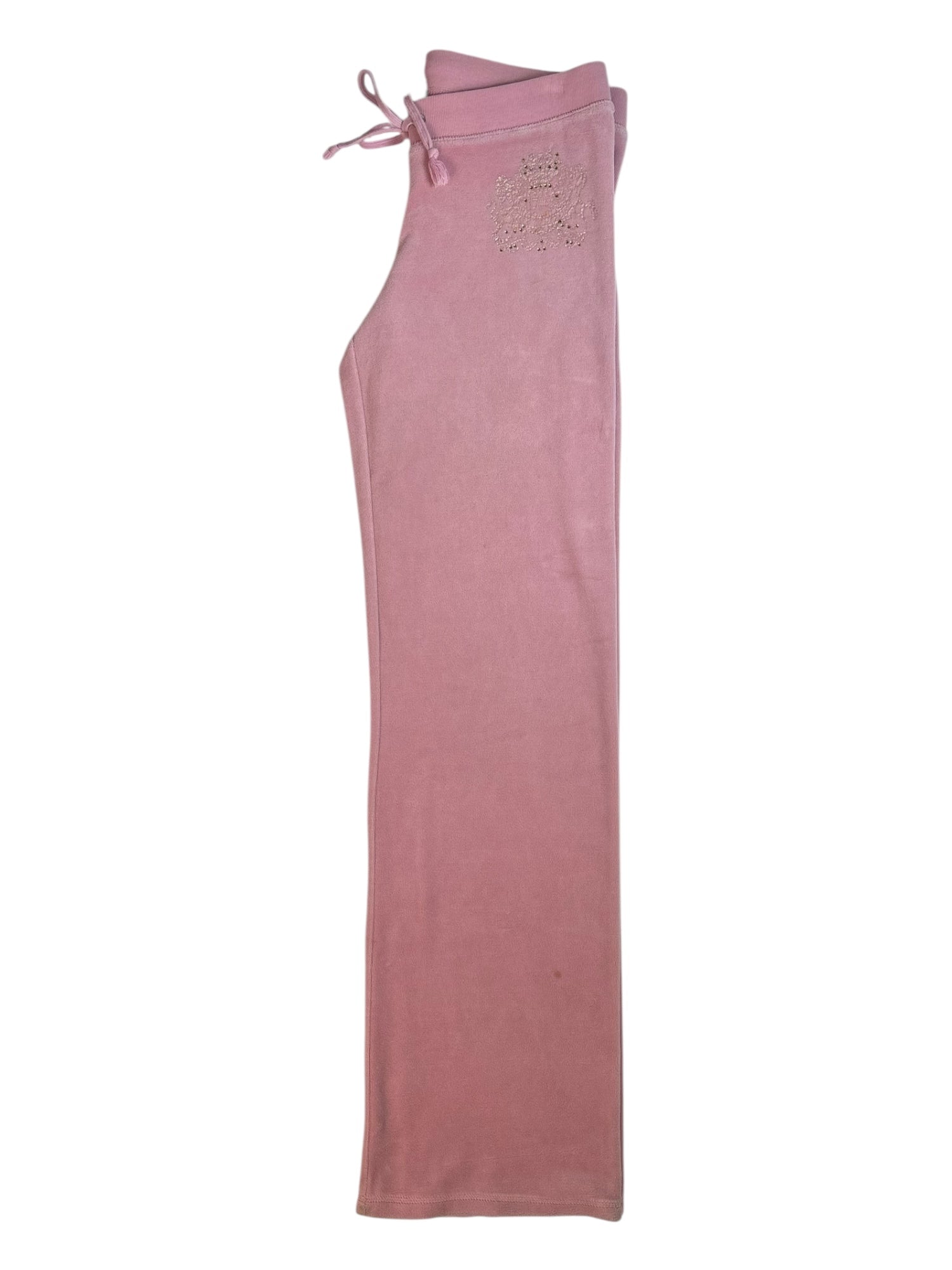 (S) Baby Pink Embellished Juicy Couture Velour Pants