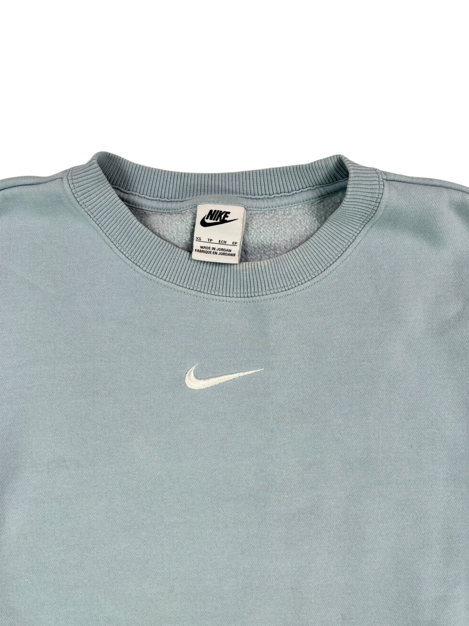 (M) Nike Baby Blue Center Swoosh Crewneck
