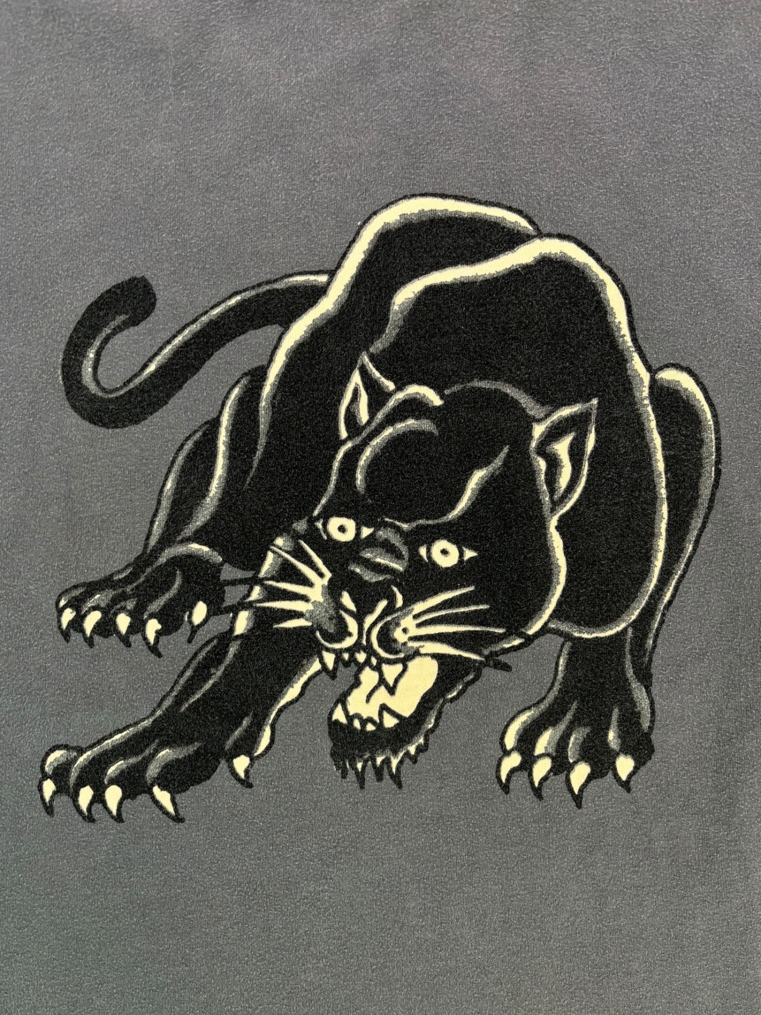 (L) Y2k Ed Hardy Panther Grey Tee