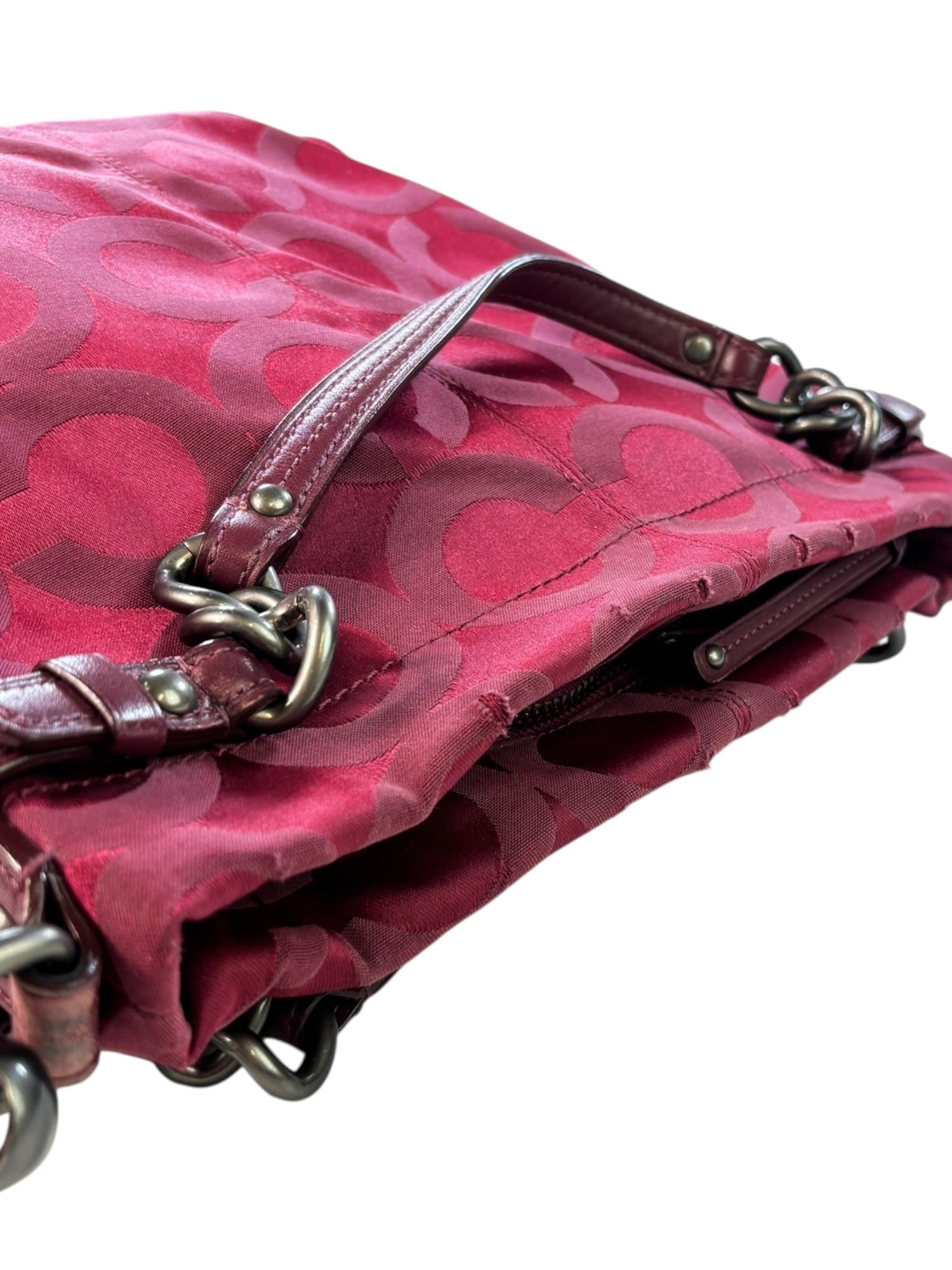 (O/S) Coach Carly Red Hobo Bag