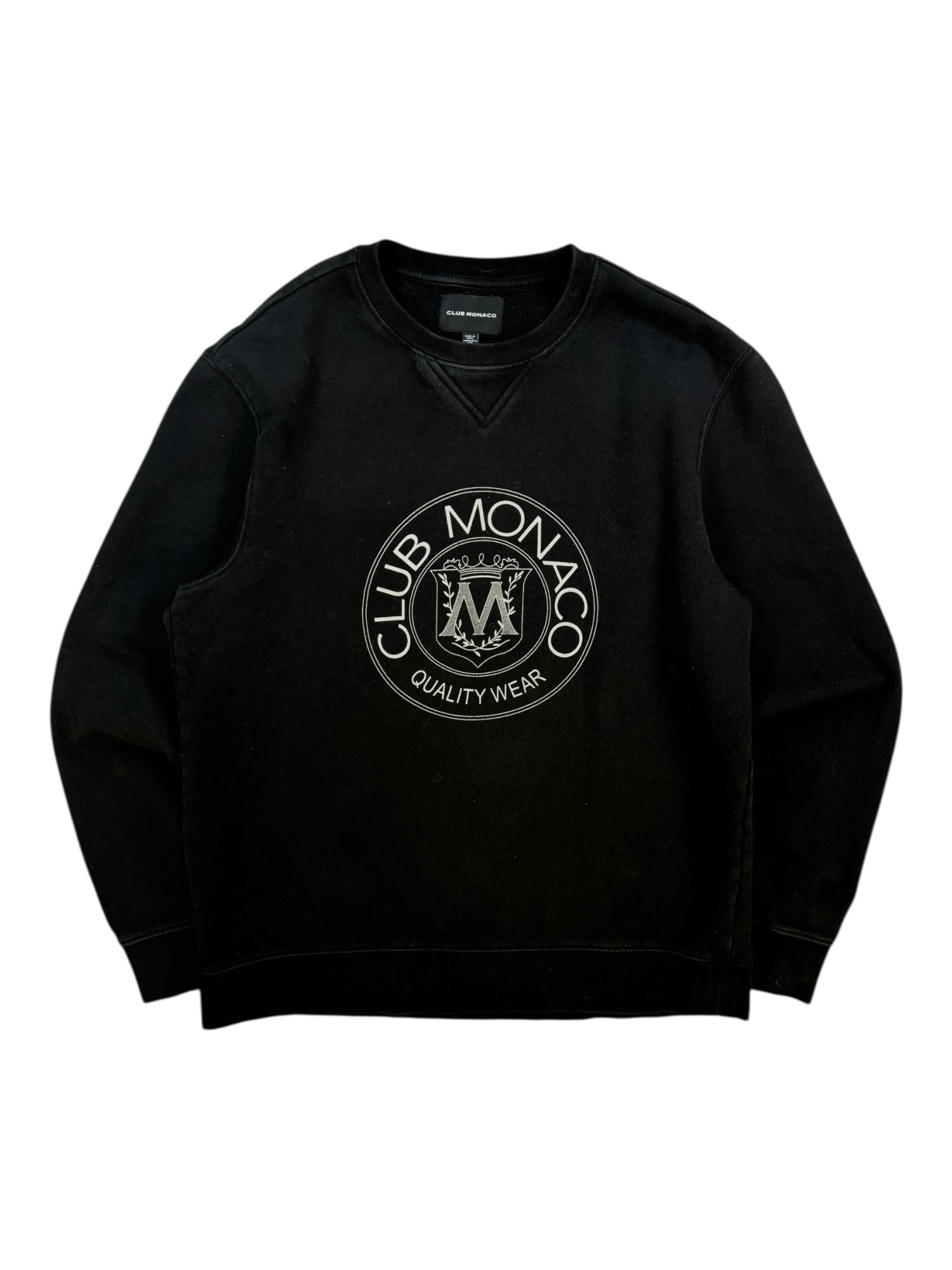 (S) Club Monaco Black Crewneck