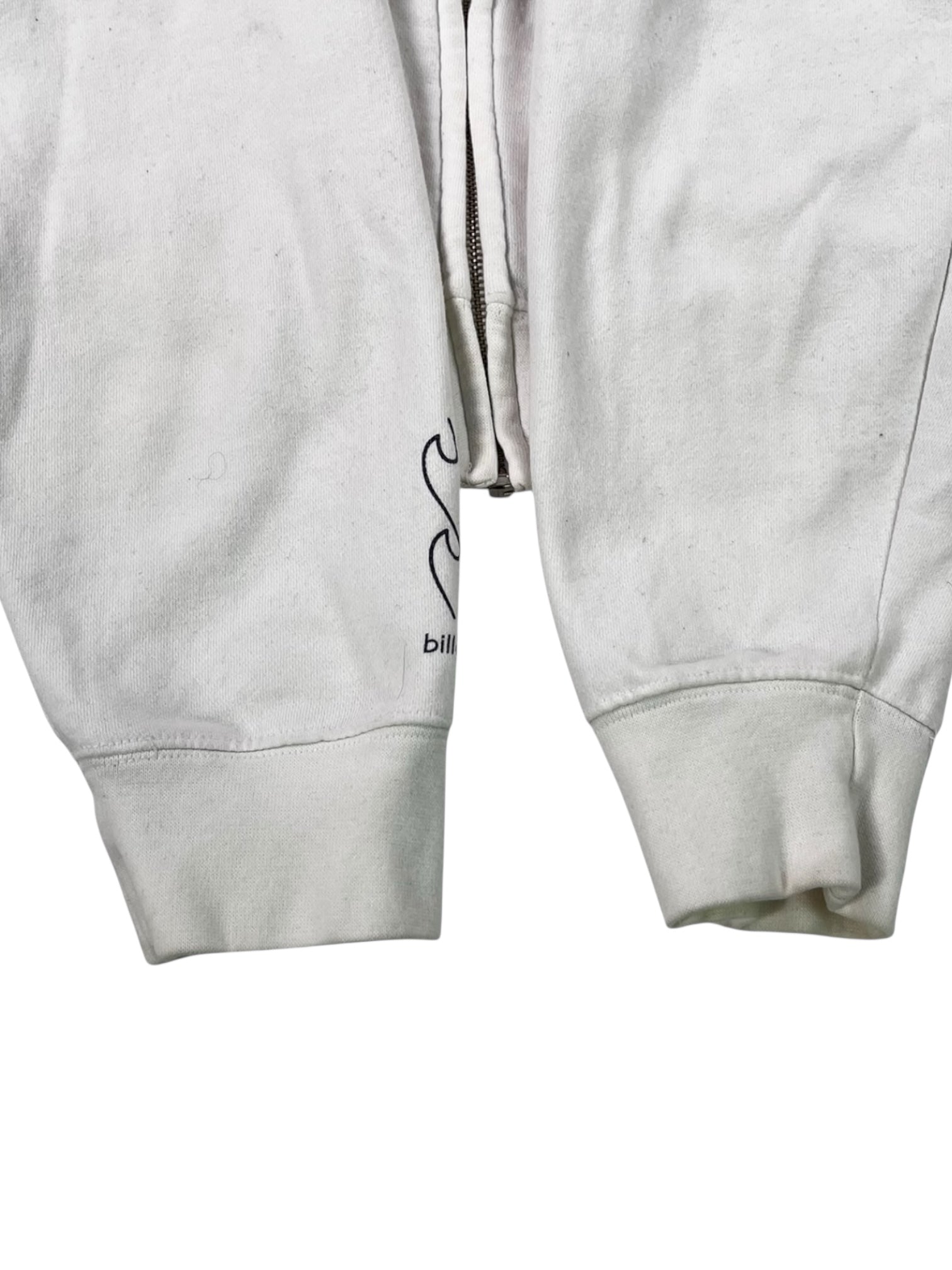 (M) Y2k Billabong White Zip Up Hoodie