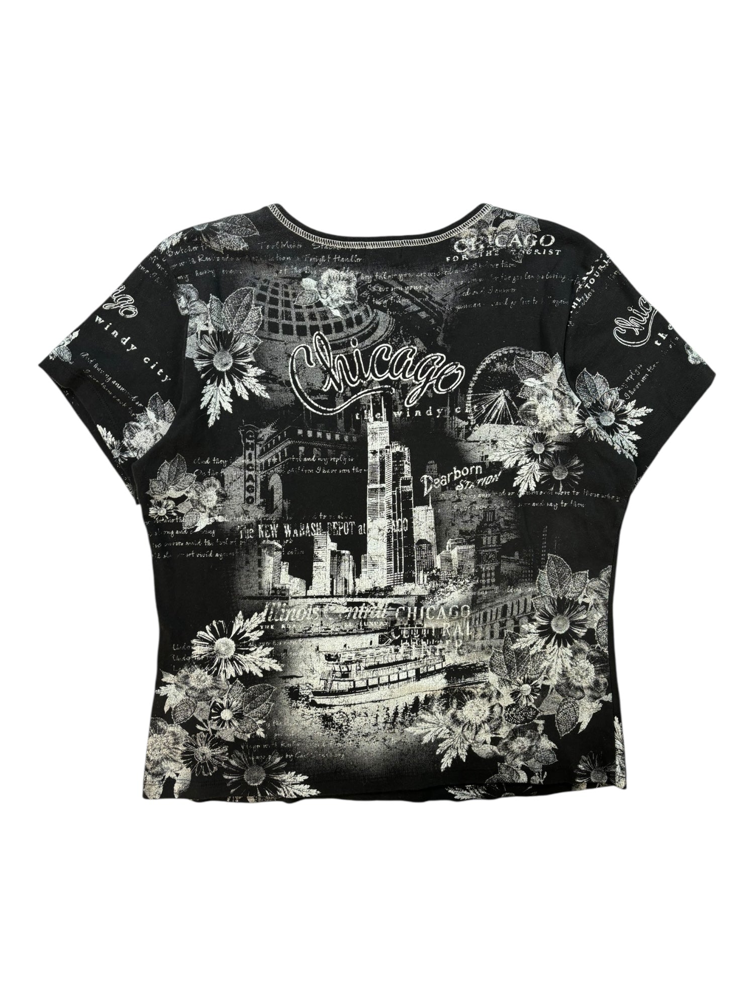(XL) Chicago Rhinestone Cactus Tee