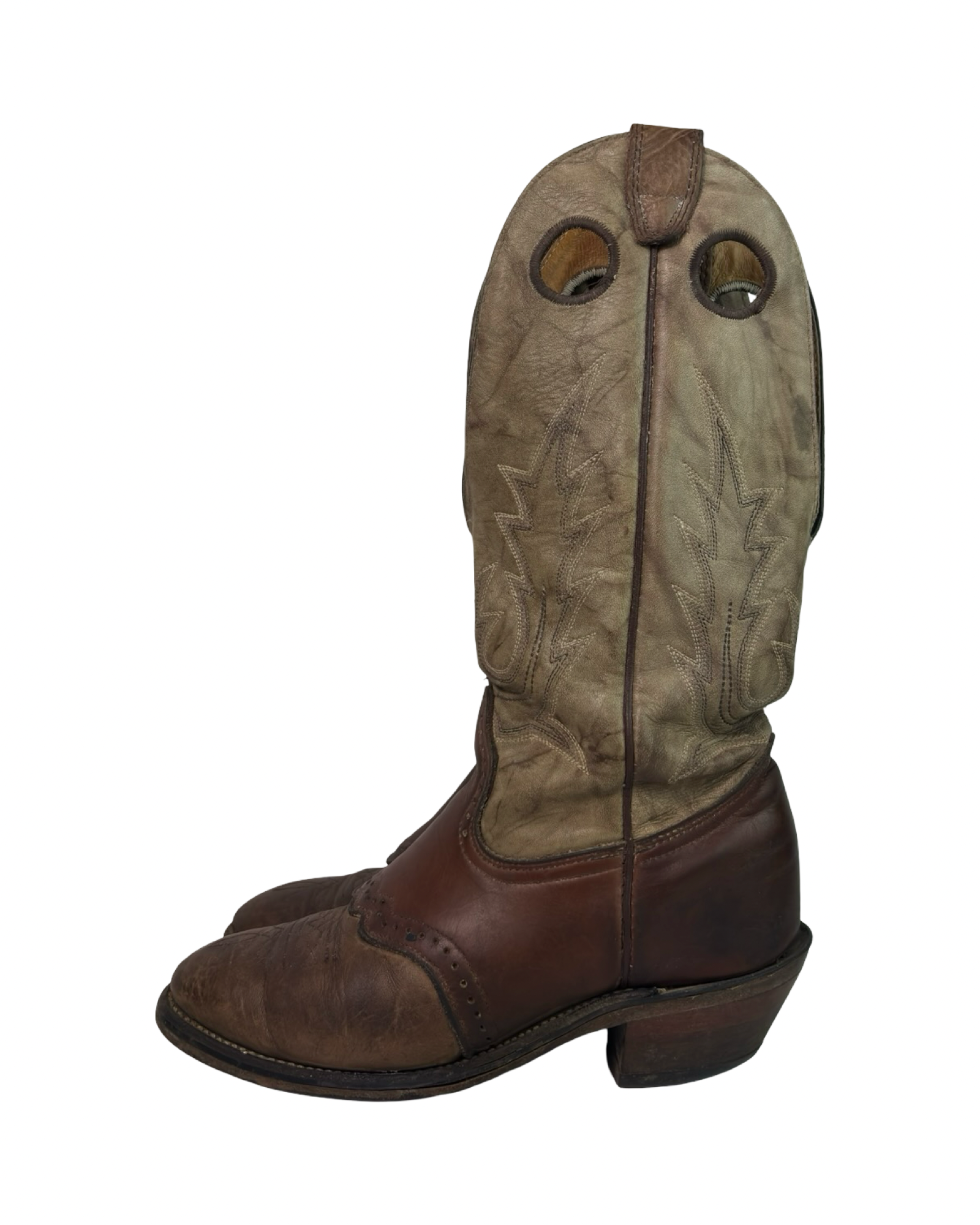 (6.5) Vintage Leather Canadian Made Cowboy Boots