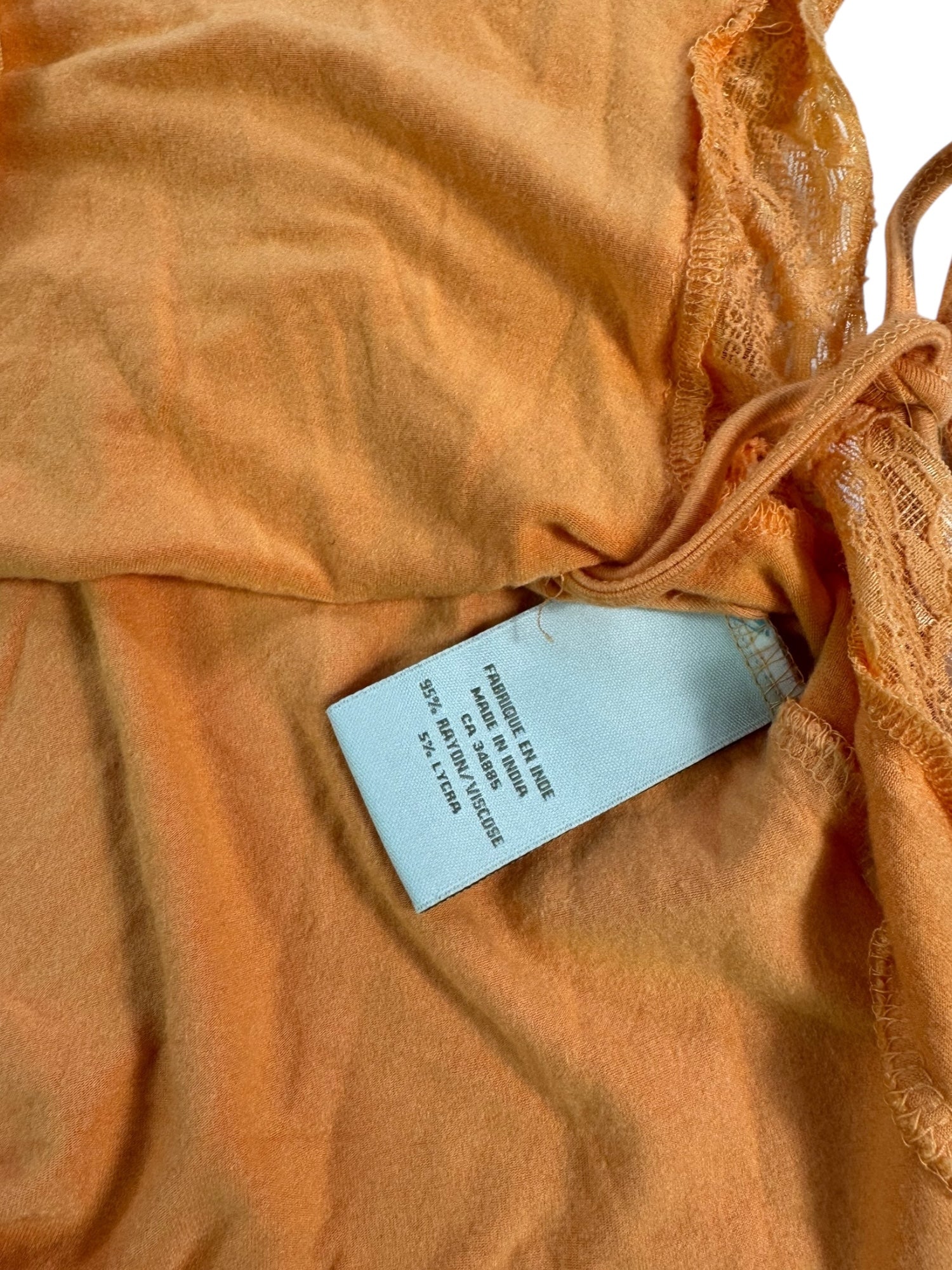 (S/M) lady dutch Orange Embellished Tank