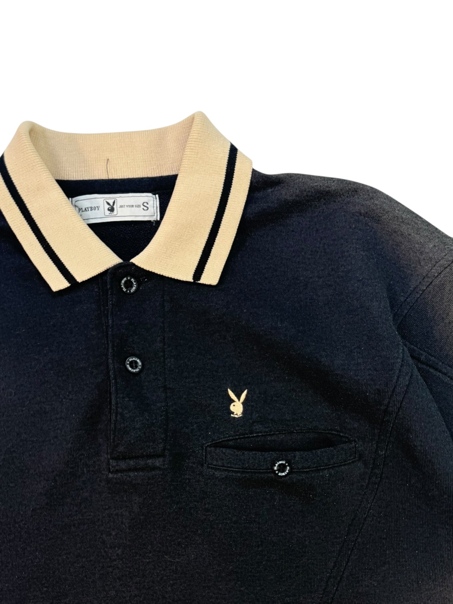 (M) Black Playboy Polo Tee
