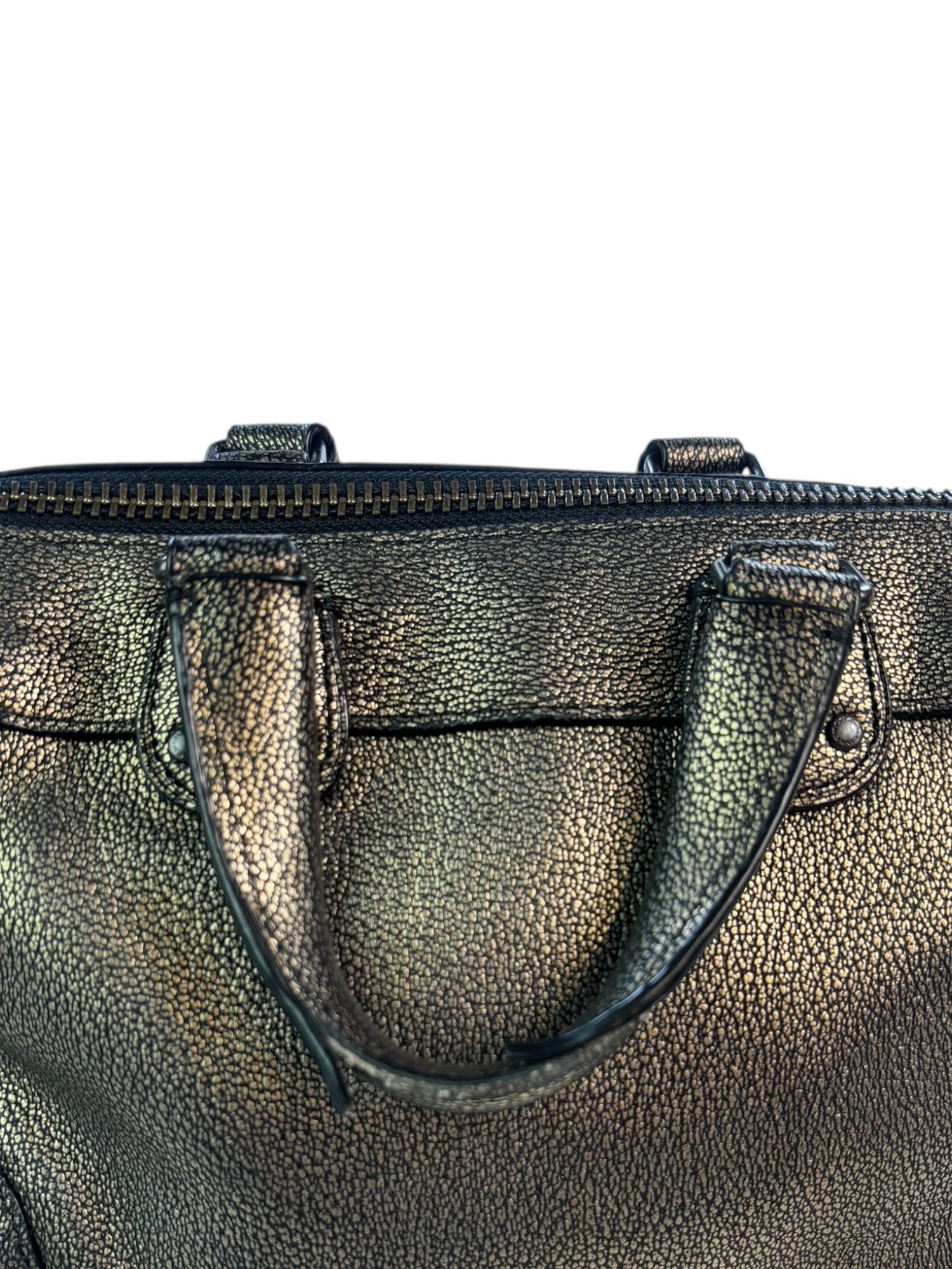 (O/S) Coach Rhyder Satchel Metallic