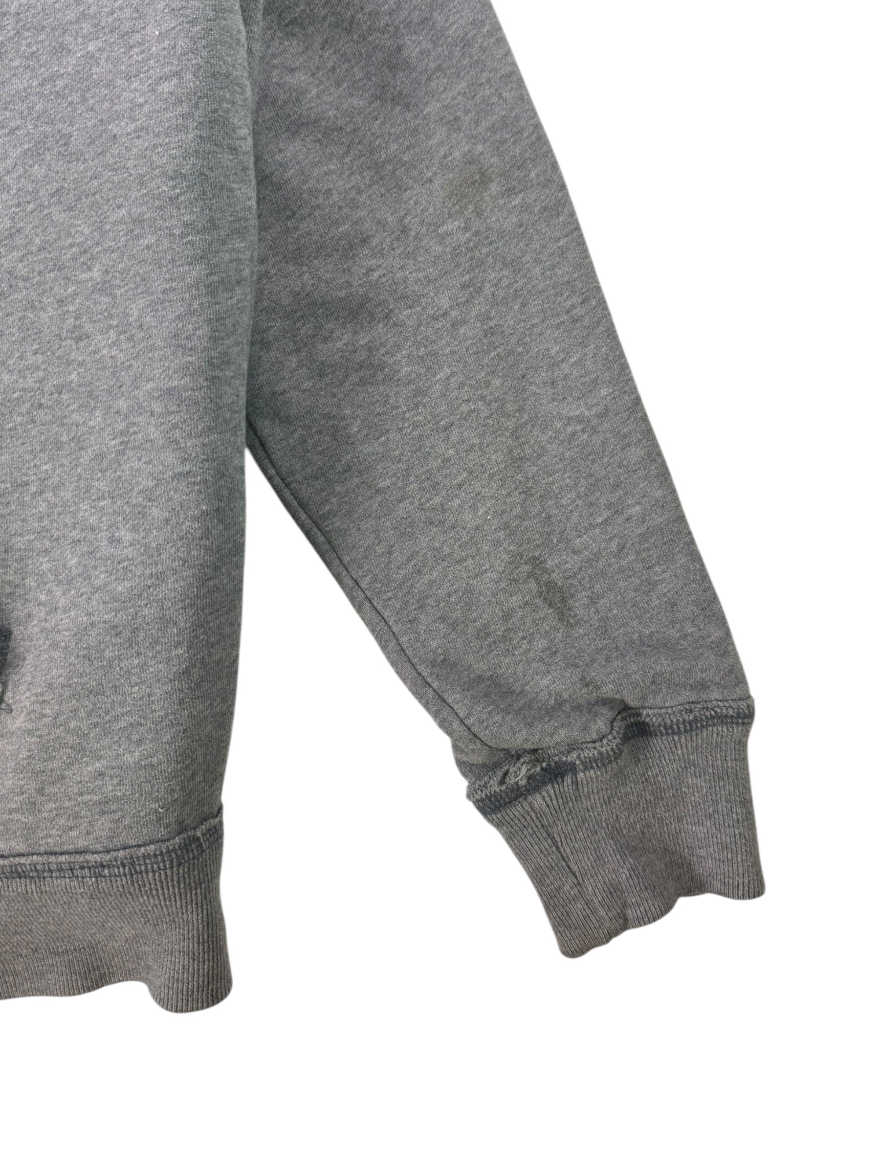 (L) Y2K Grey Aeropostale Faux Fur Lined Hoodie