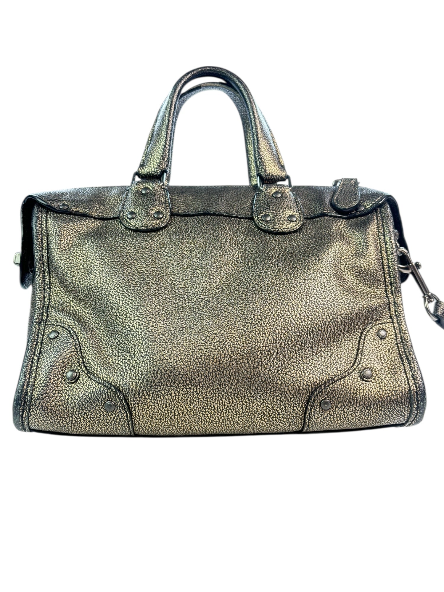 (O/S) Coach Rhyder Satchel Metallic
