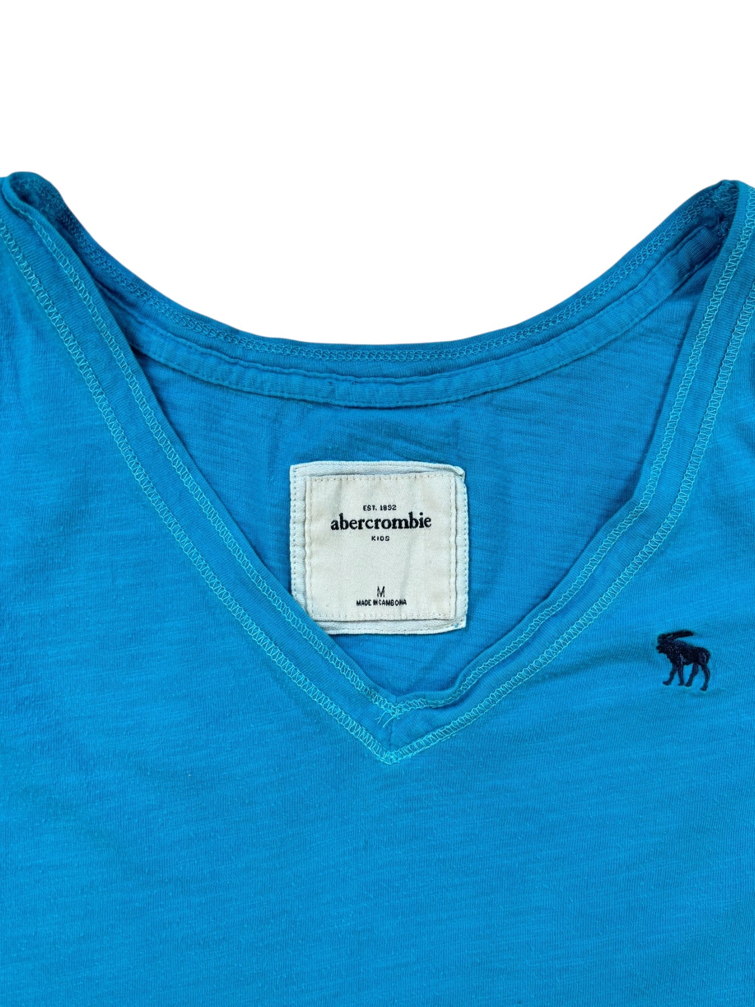 (S) Blue Abercrombie V-Neck Tee