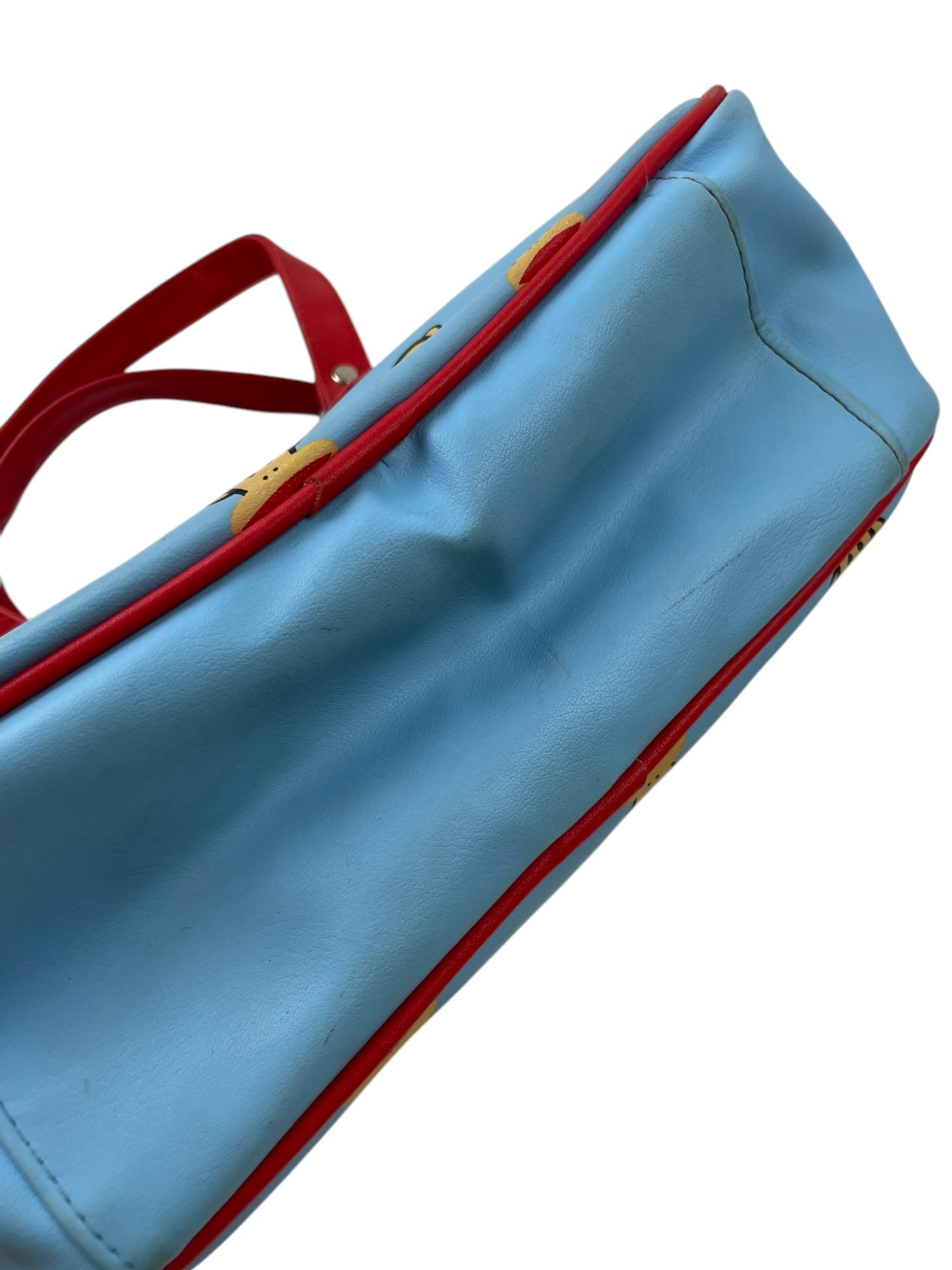 (O/S) Paul Frank Julius the Monkey Baby Blue Monogram Bowler Bag