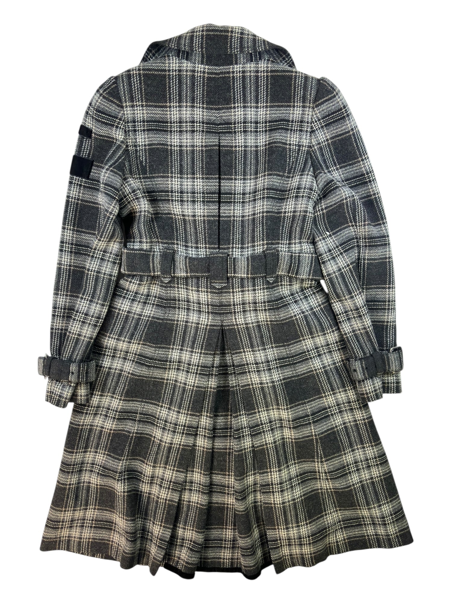 (M) Rare Juicy Courture Wool Plaid Trench Coat