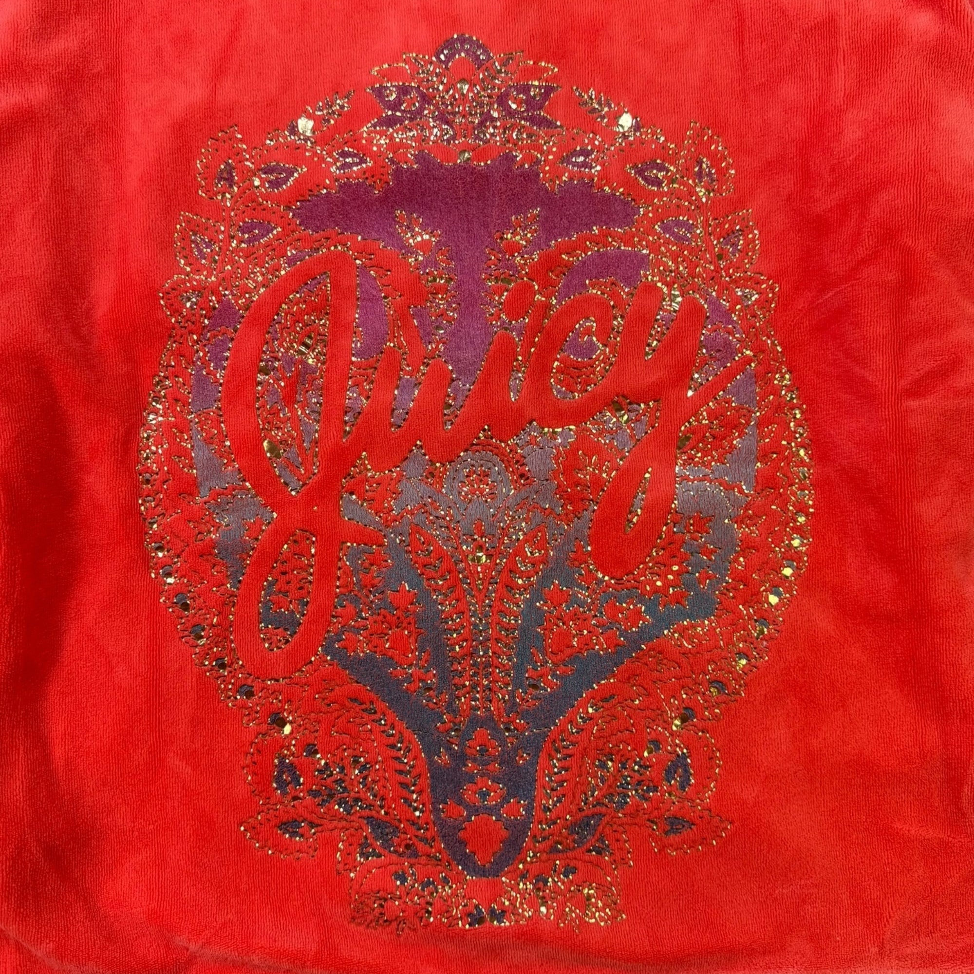 (L) Coral Juicy Couture Velour Zip-up