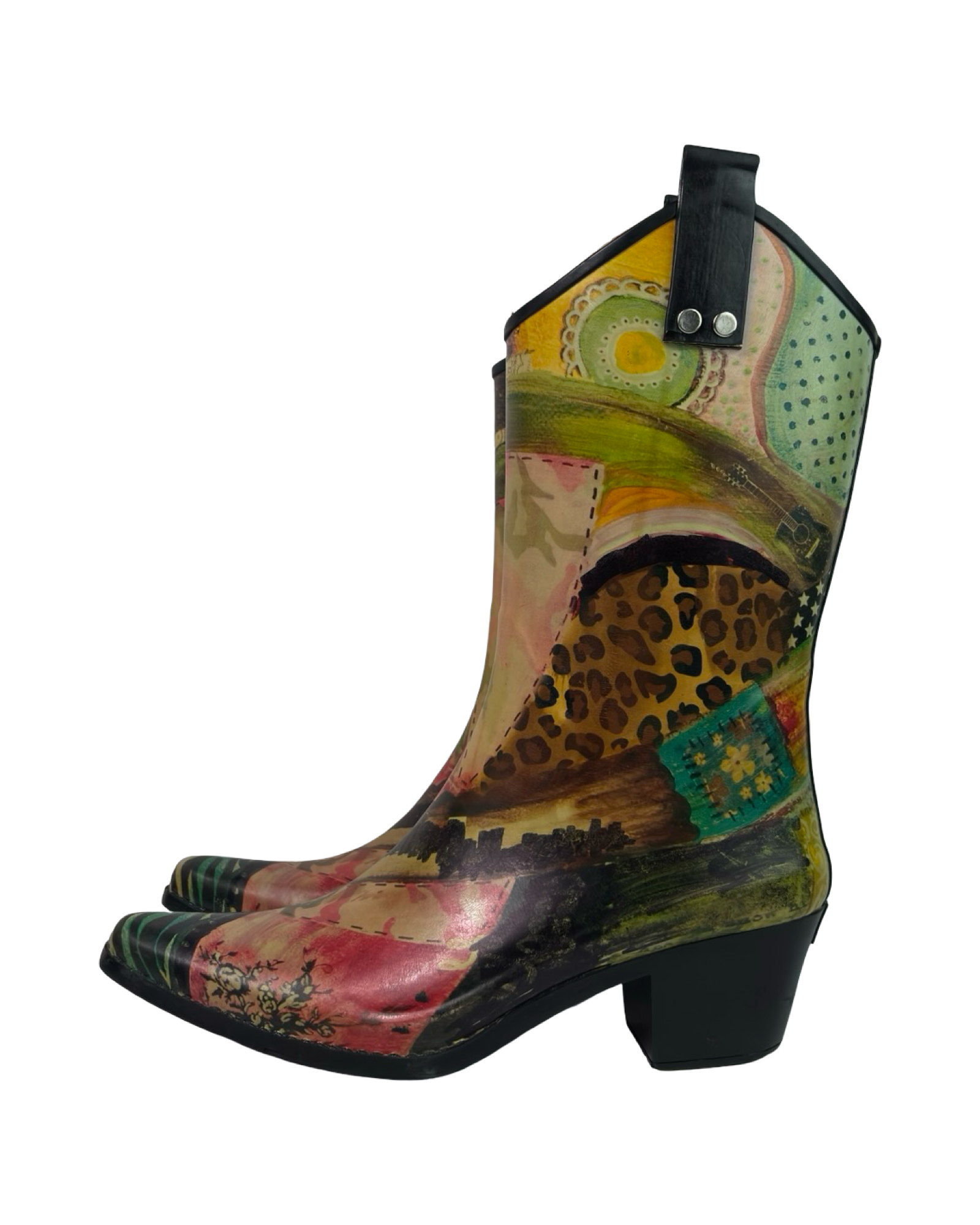 (9) Vintage Cowboy Boot Style Rain-boots