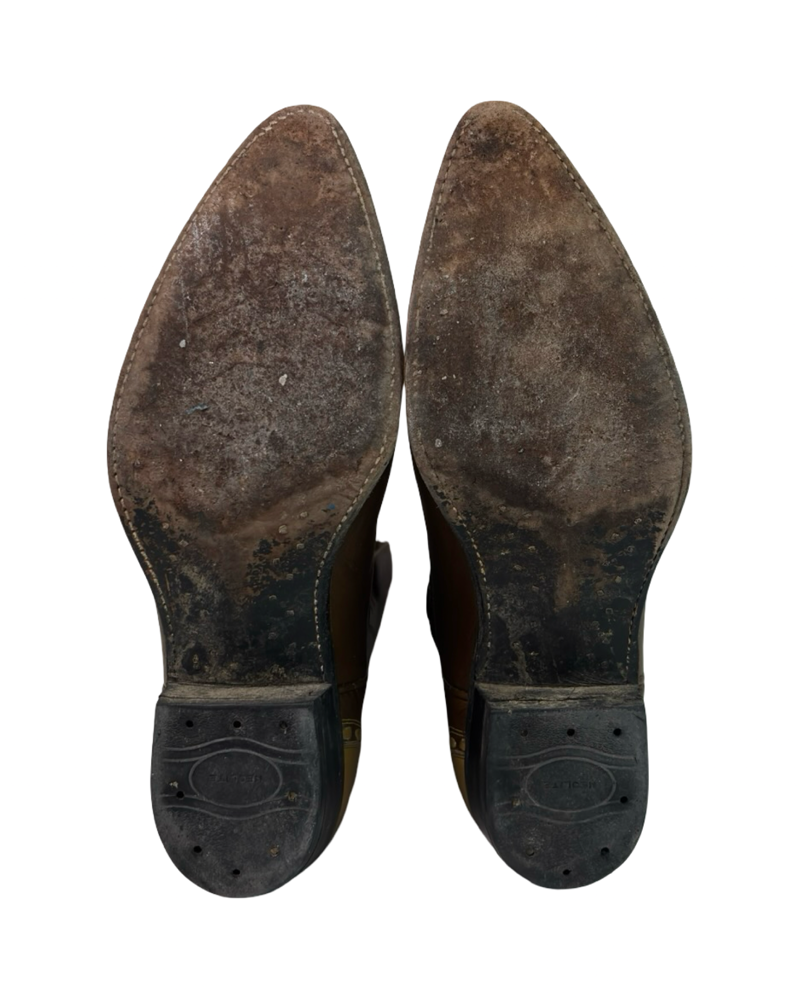 (9.5/10) Vintage Tan/Brown Cowboy Boots