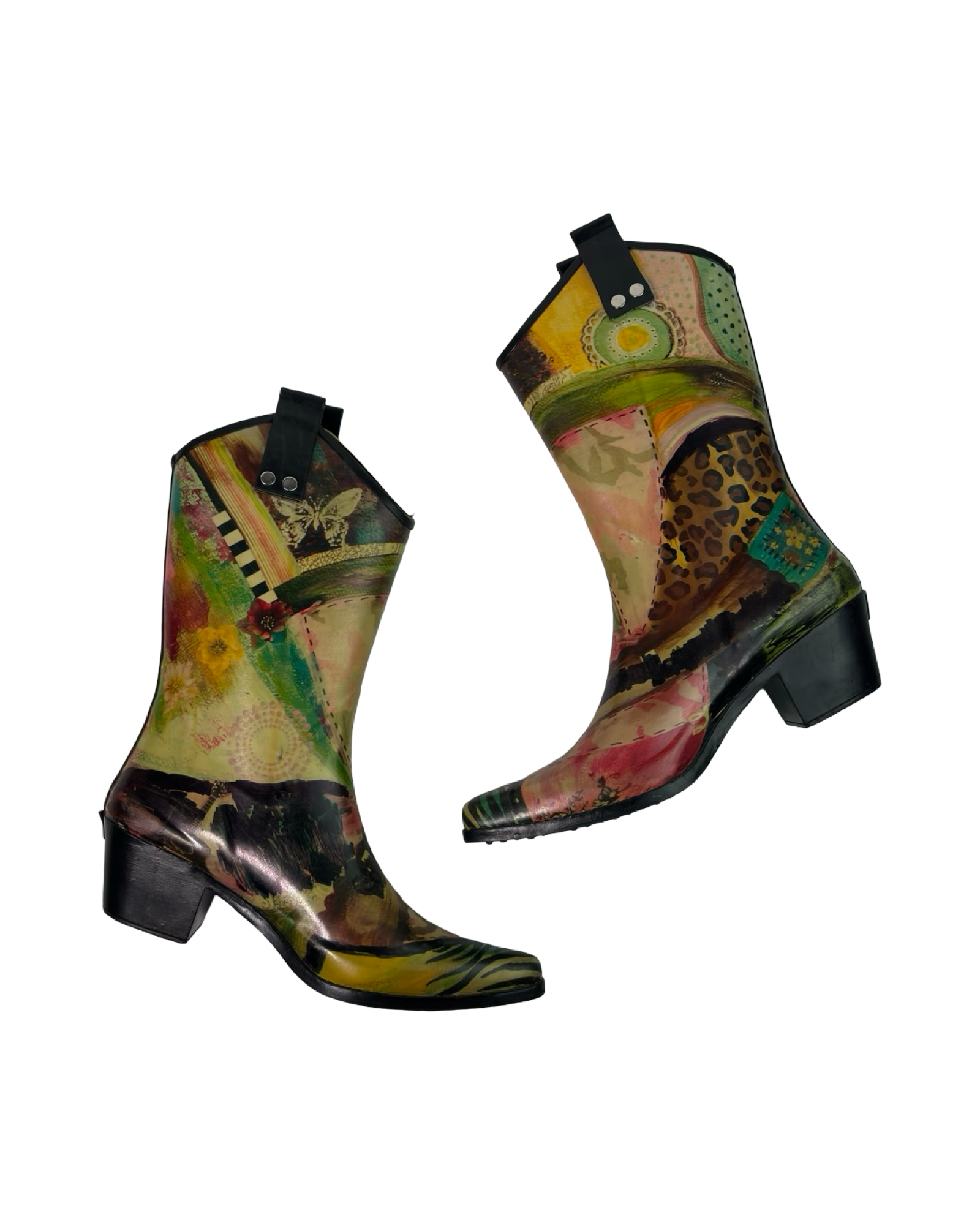 (9) Vintage Cowboy Boot Style Rain-boots