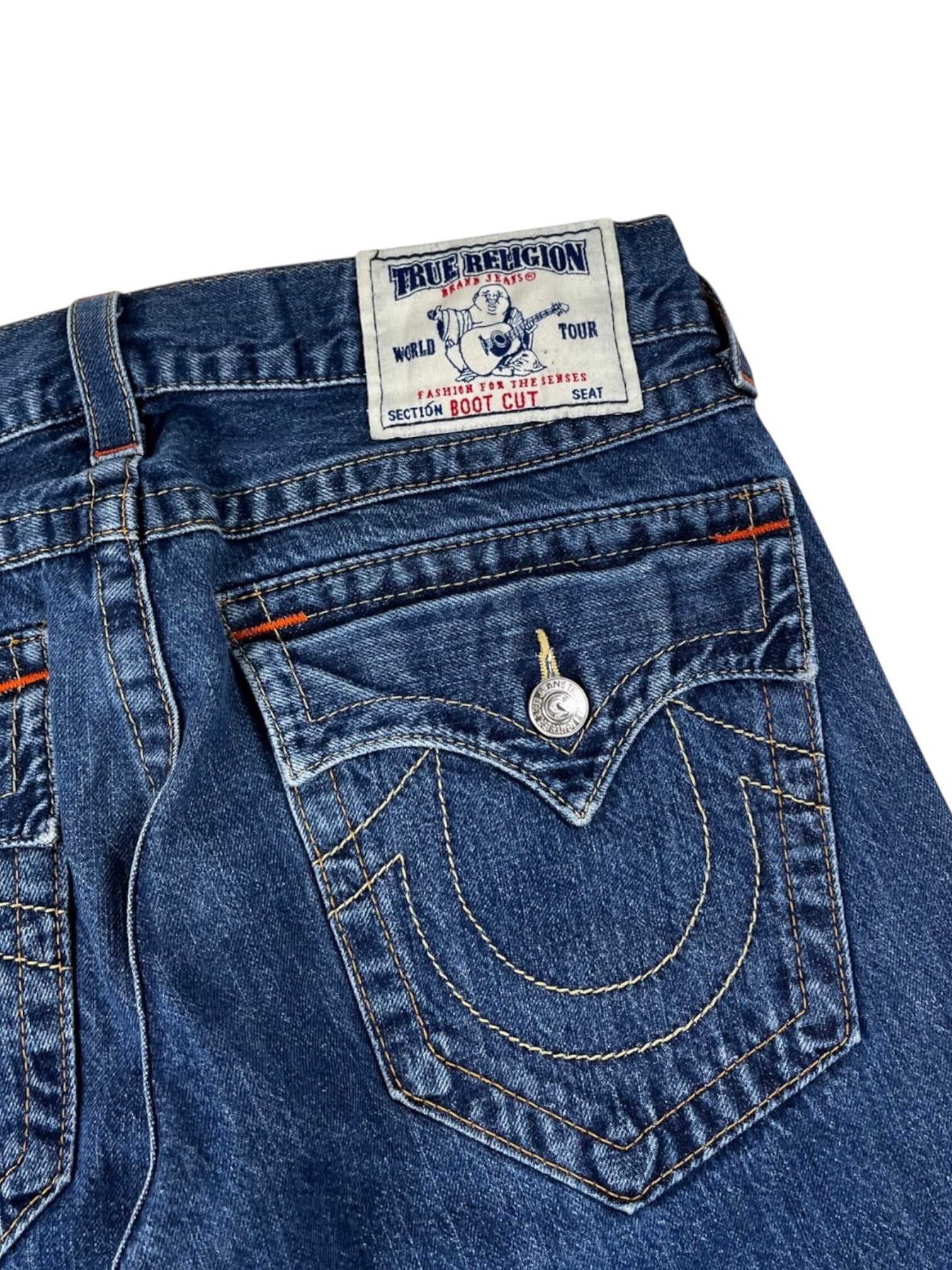 (32) True Religion Medium Wash Bootcut Jeans