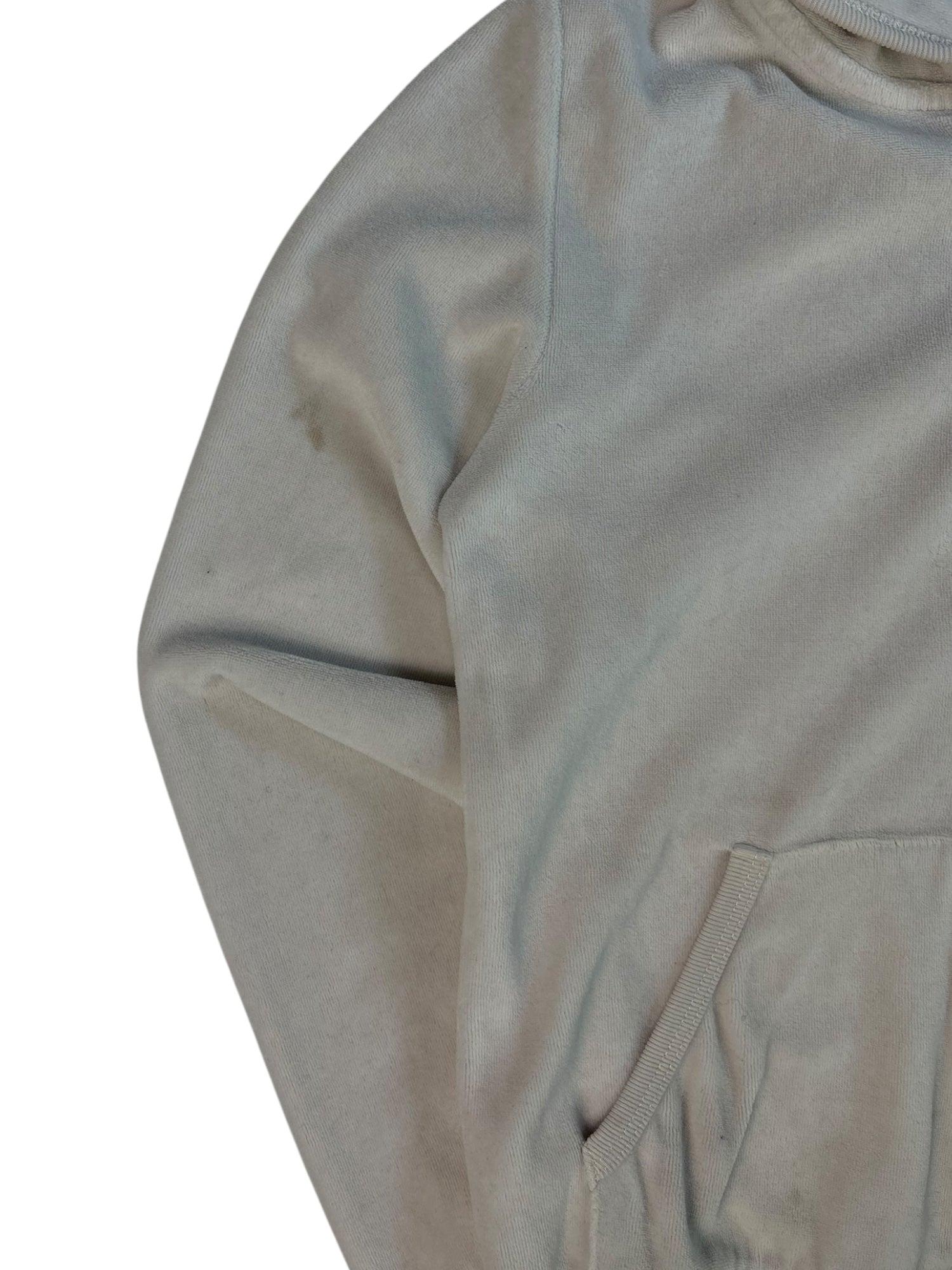 (S) White Embellished Juicy Couture Zip-up Hoodie