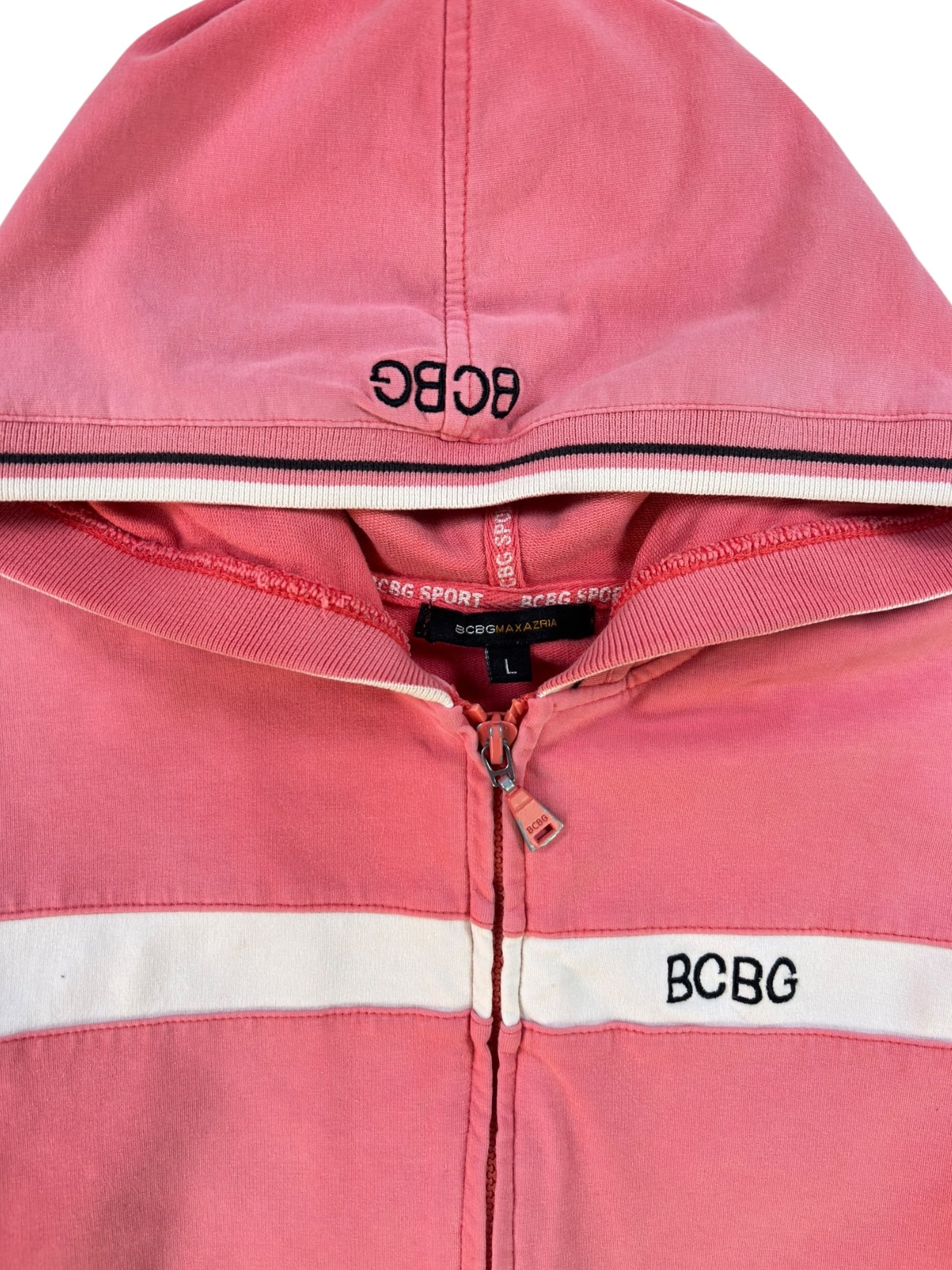 (M) BCBG Coral Pink Zip-up Hoodie