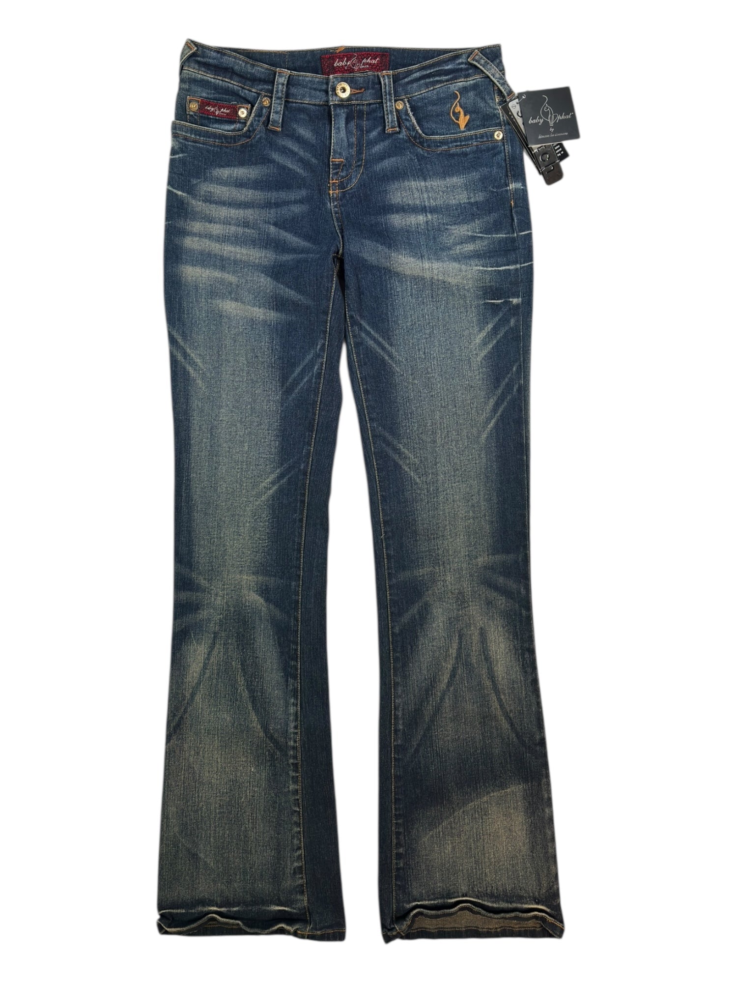 (27) Baby Phat Embroidered Logo  Boot-cut Jeans