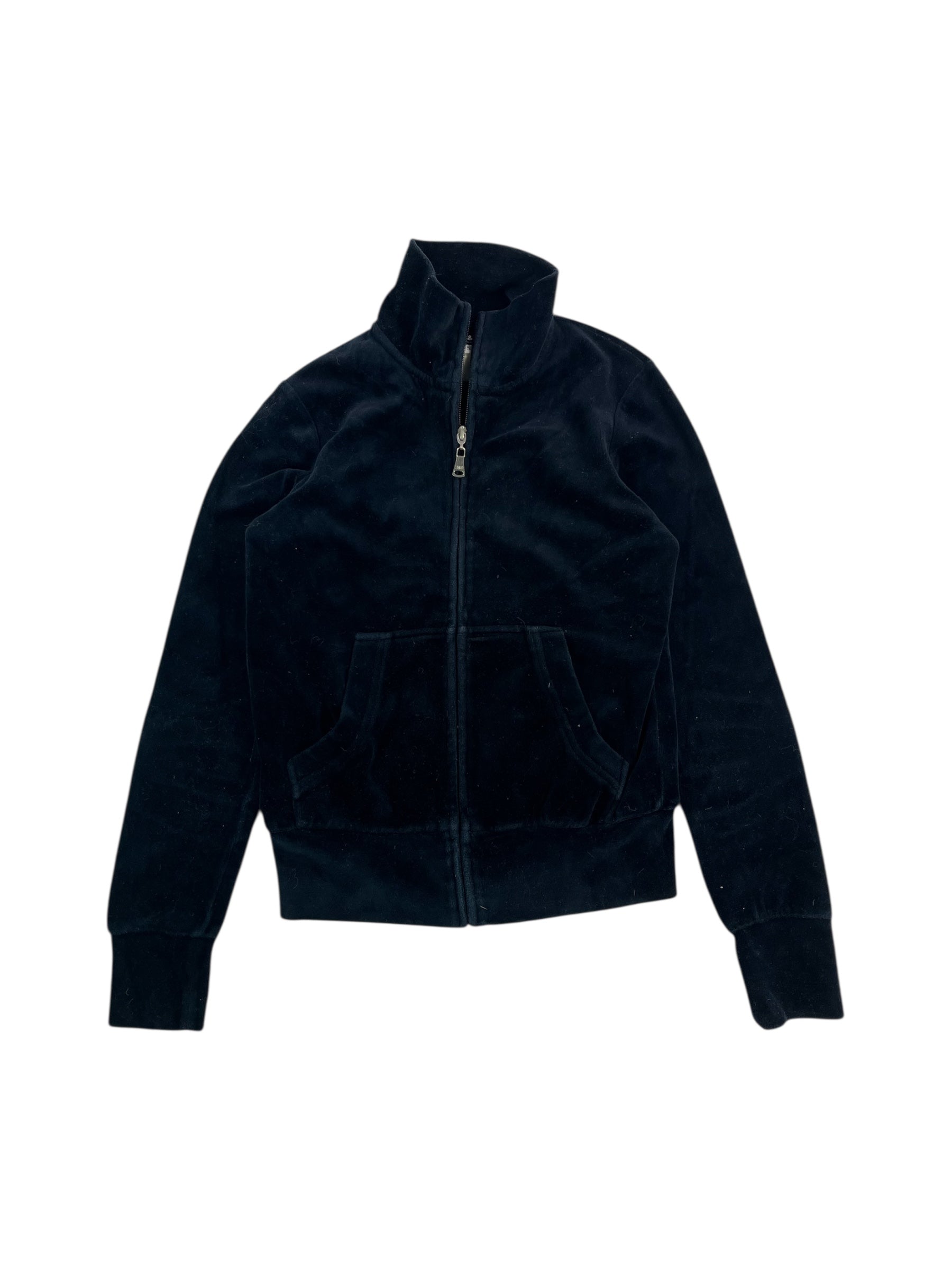 (S) Dolce and Gabbana Velour Collared  Zip Up