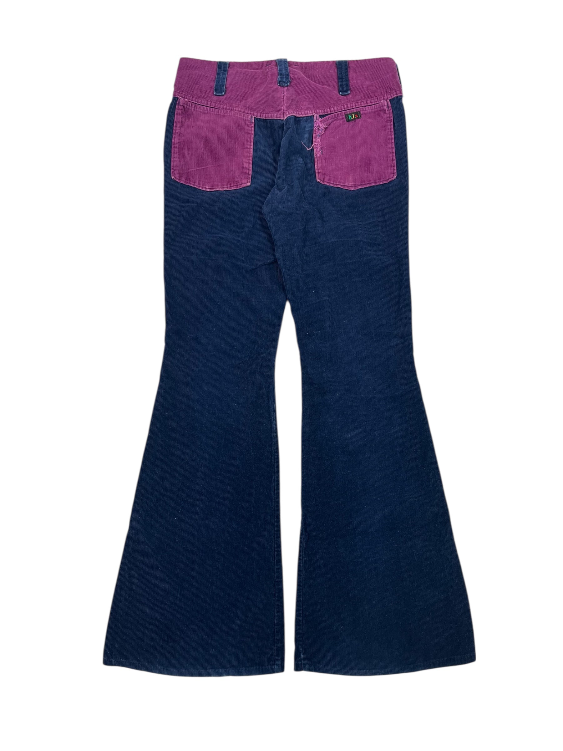 (31) Purple and Blue Corduroy Flare Pants