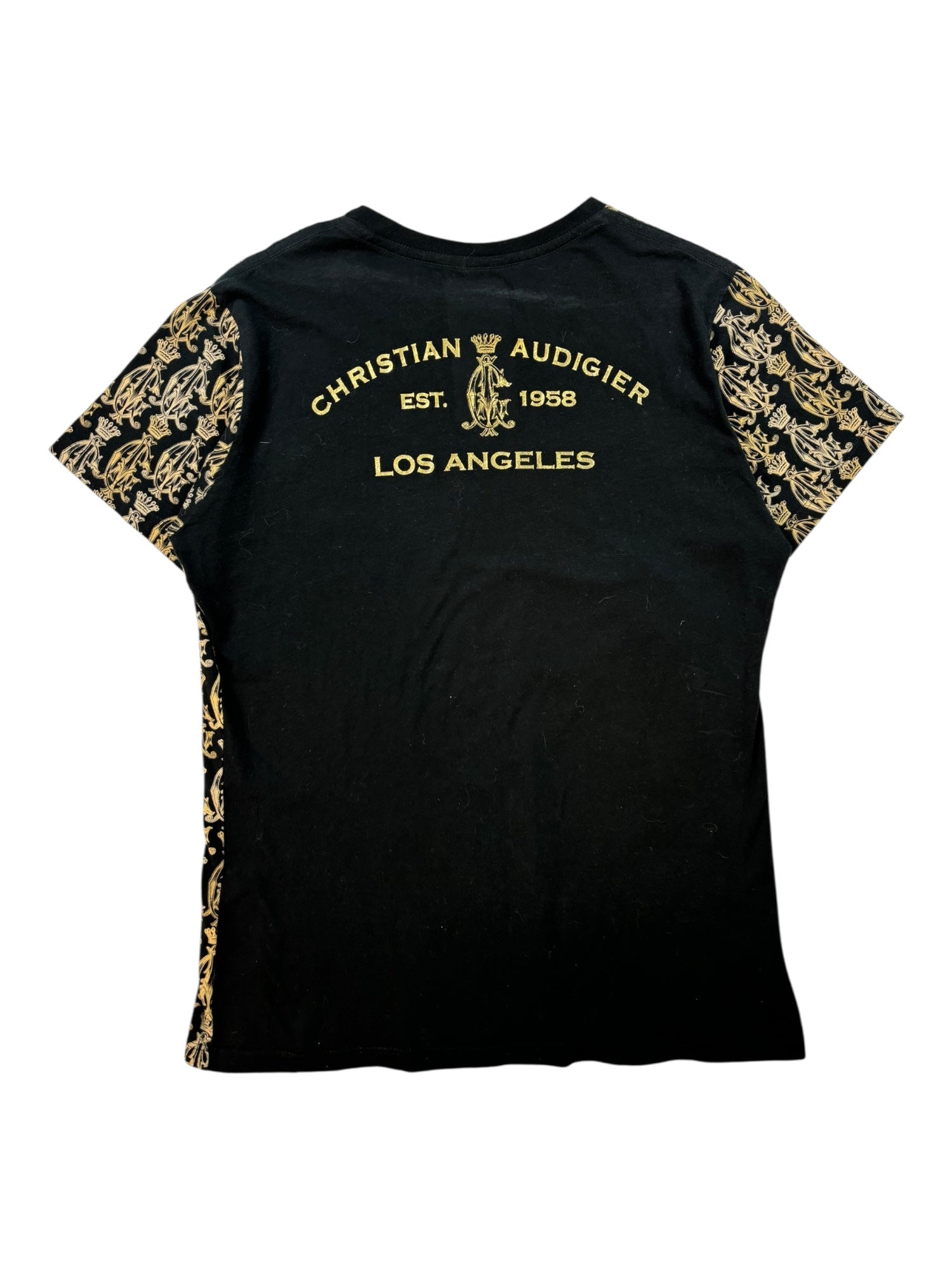 (M) Christian Audigier Gold Faith Graphic Tee