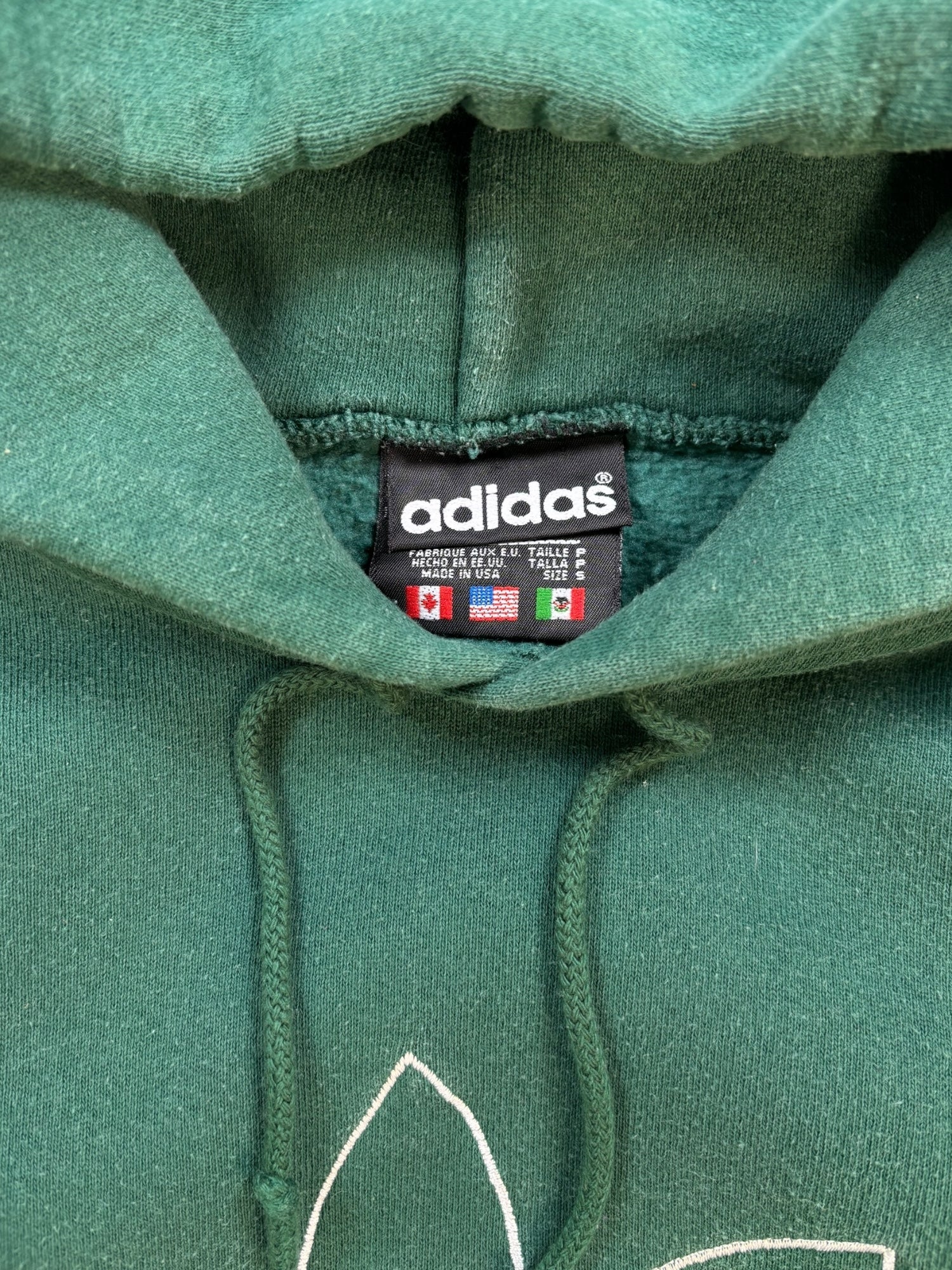 (M) Vintage 90's Green Adidas Hoodie