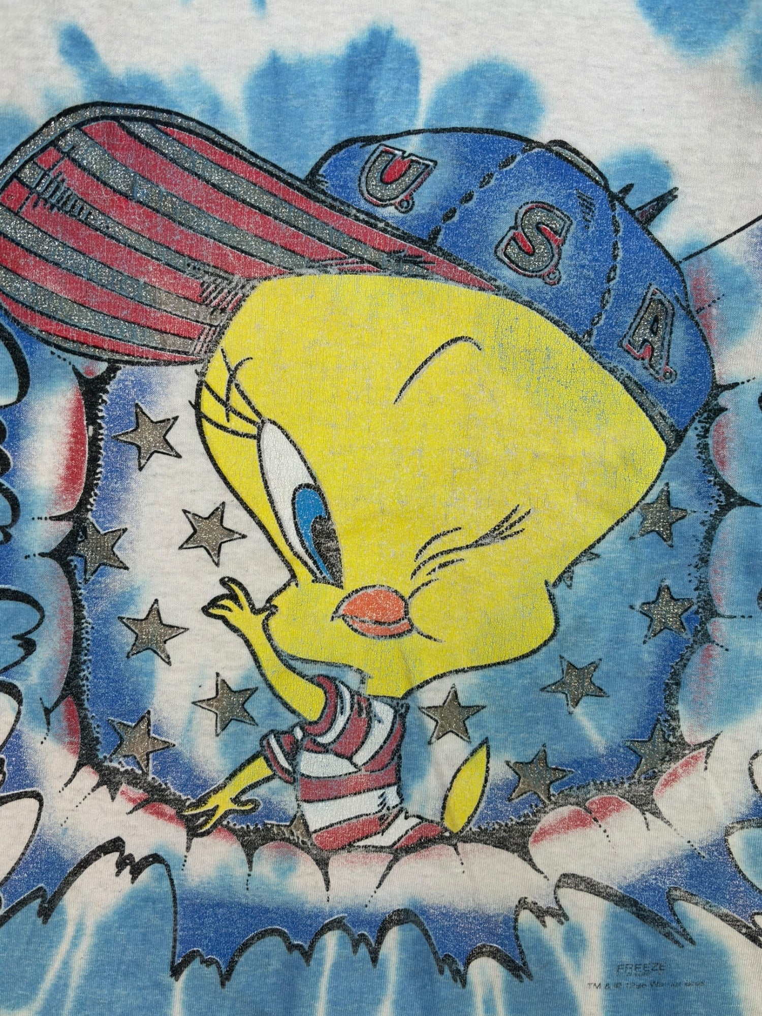(S) Vintage Tweety Bird Looney Tunes Tie-Dye T-shirt