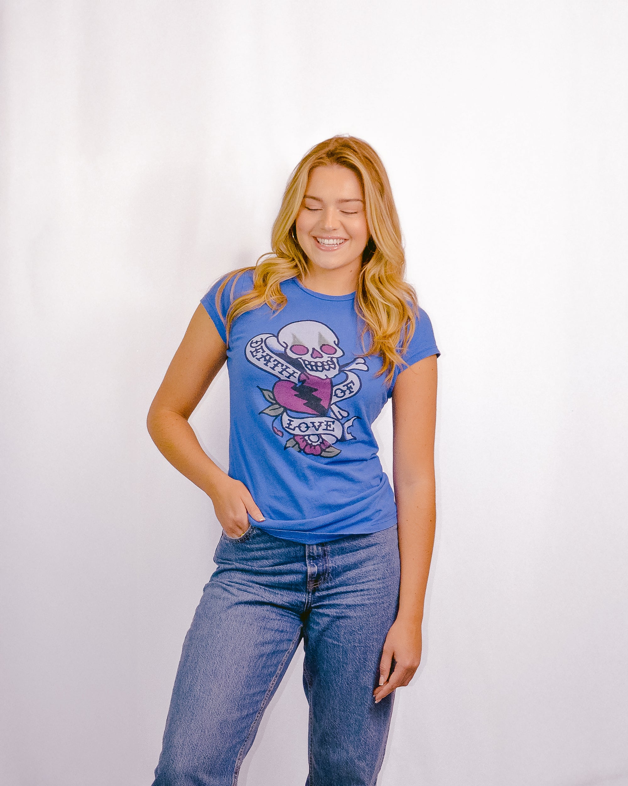 (M) Blue Ed Hardy Graphic Tee
