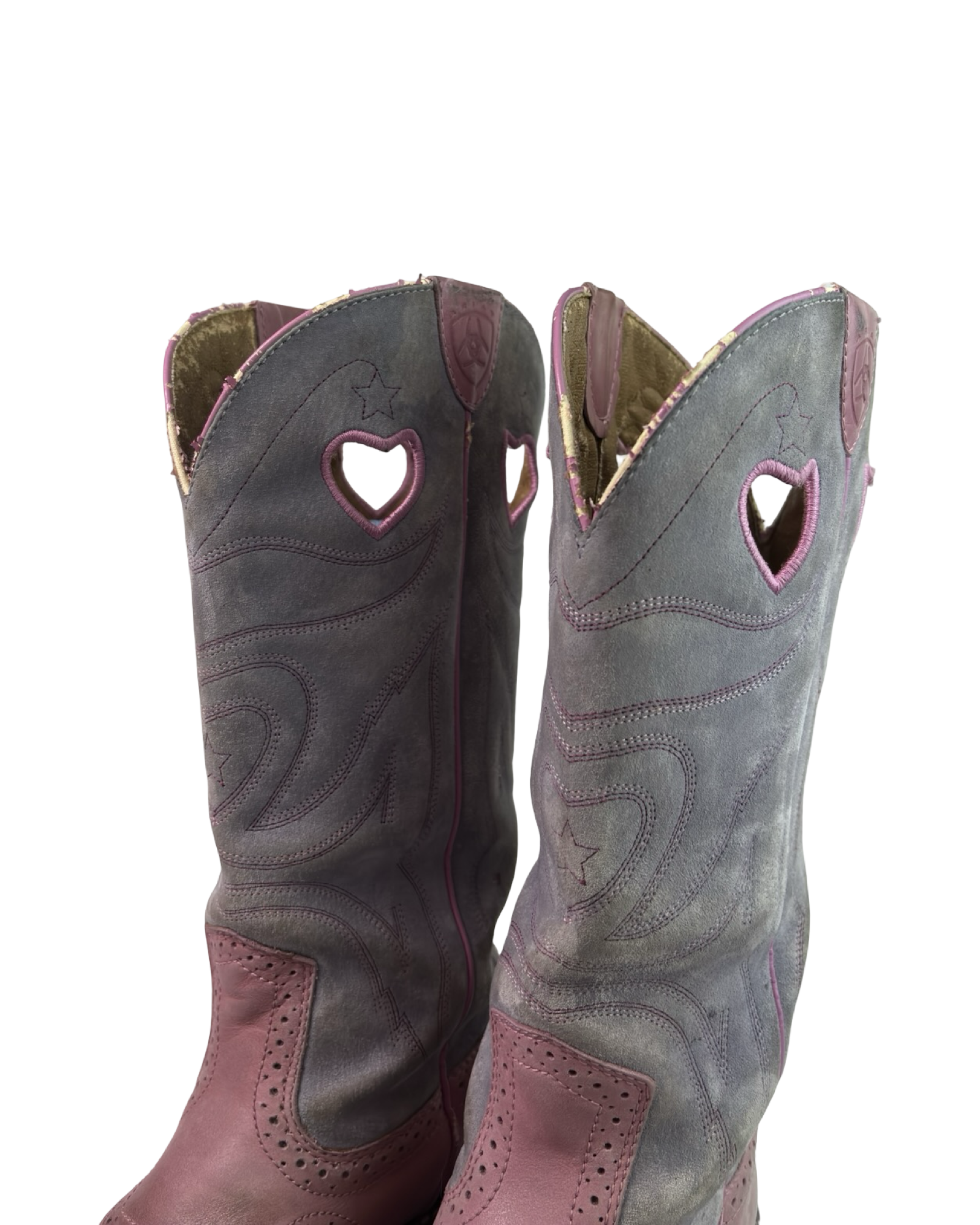 (7) Ariat Fatbaby Pink/Lavender Cowboy Boots