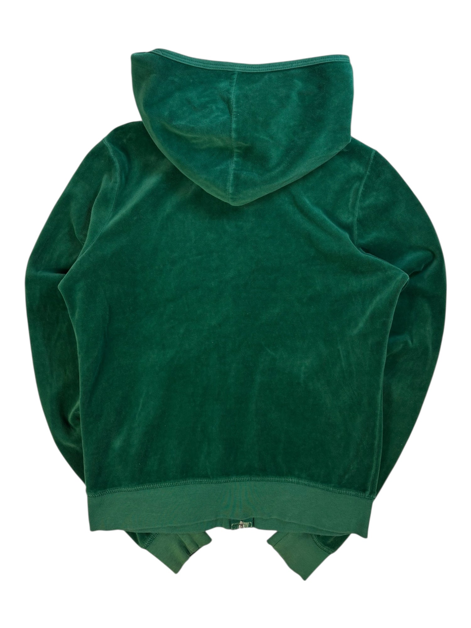 (M) Viridian Green Juicy Couture Velour Zip-up Hoodie