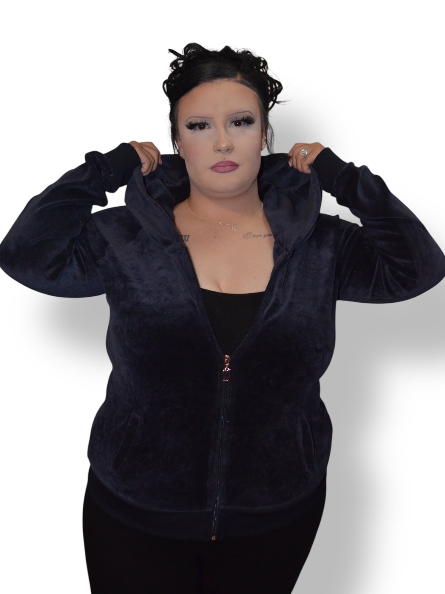 (XL) Oxford Blue with Sequin Back Juicy Couture Top